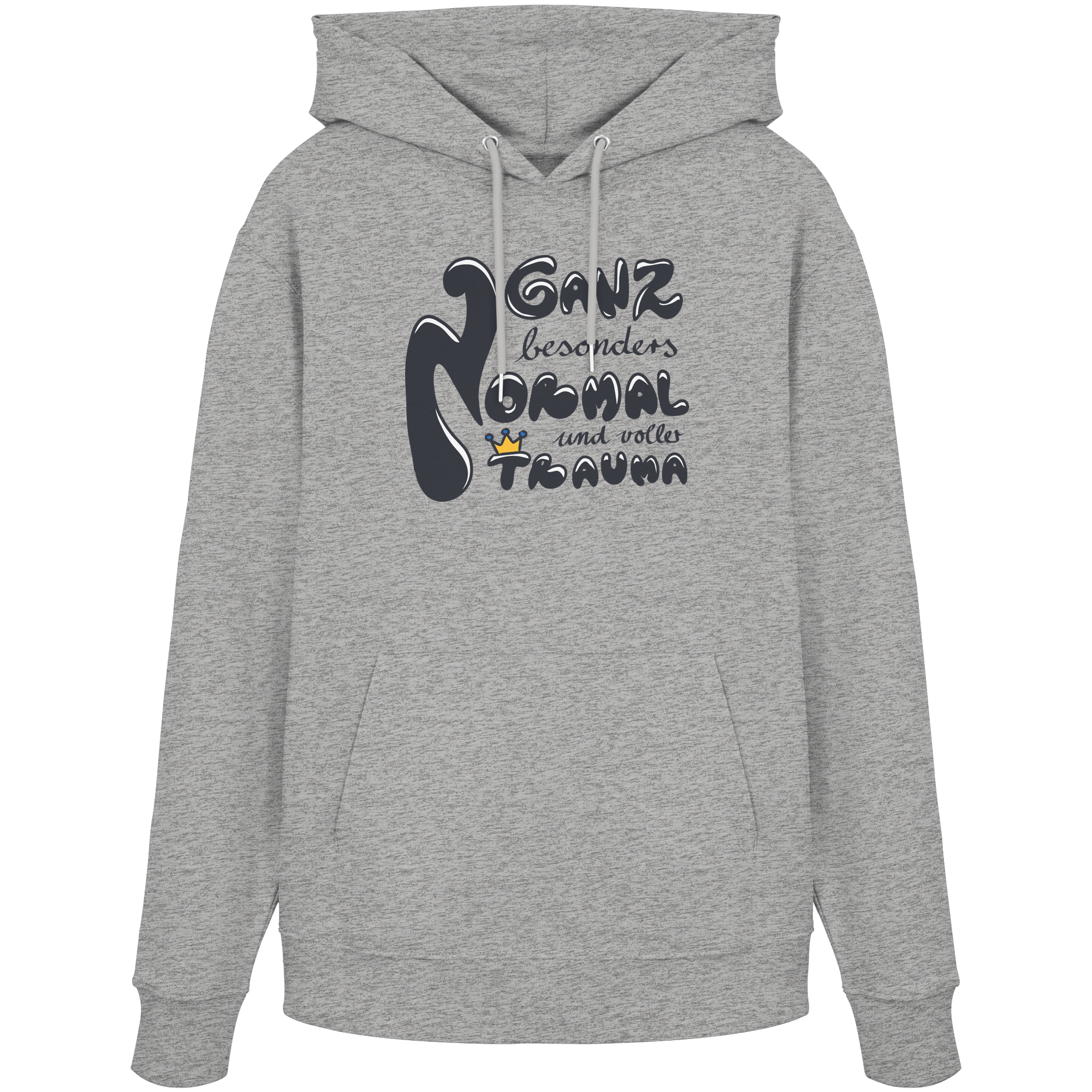 Ganz besonders Normal und voller Trauma "Schwarze Edition" - Organic Hoodie