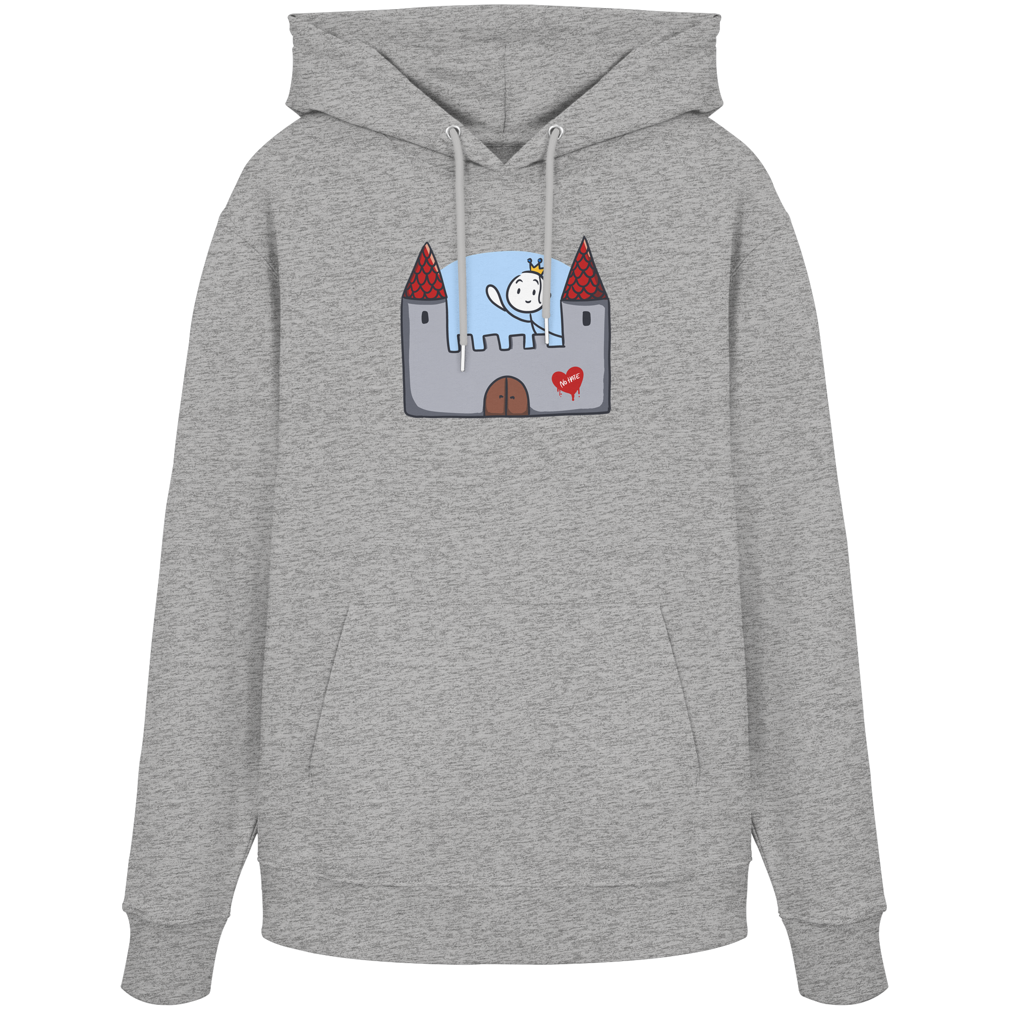 Seelenmännchen "Schloss Edition" Frontprint (hell) - Organic Hoodie