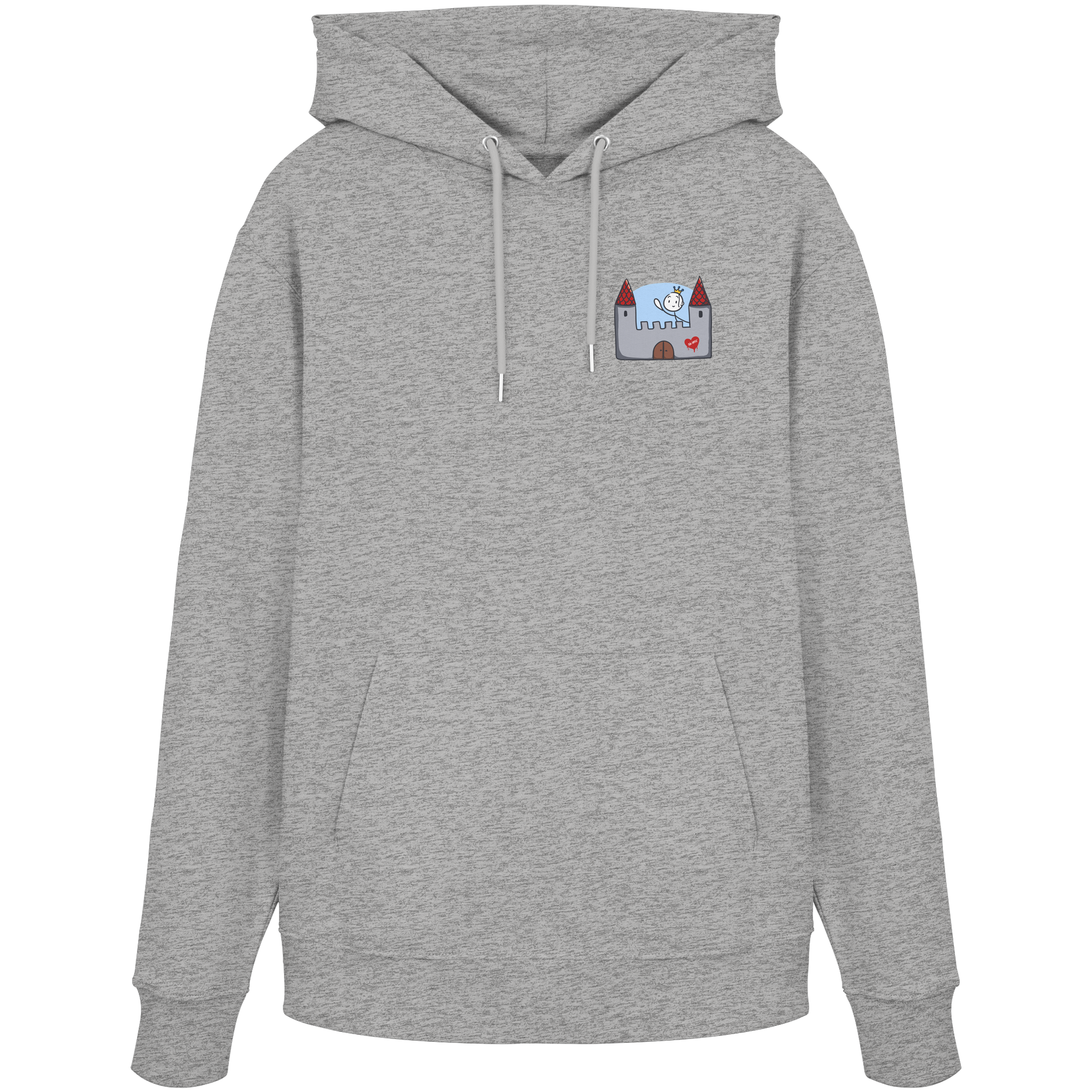 Seelenmännchen "Schloss Edition" Brustprint (hell) - Organic Hoodie