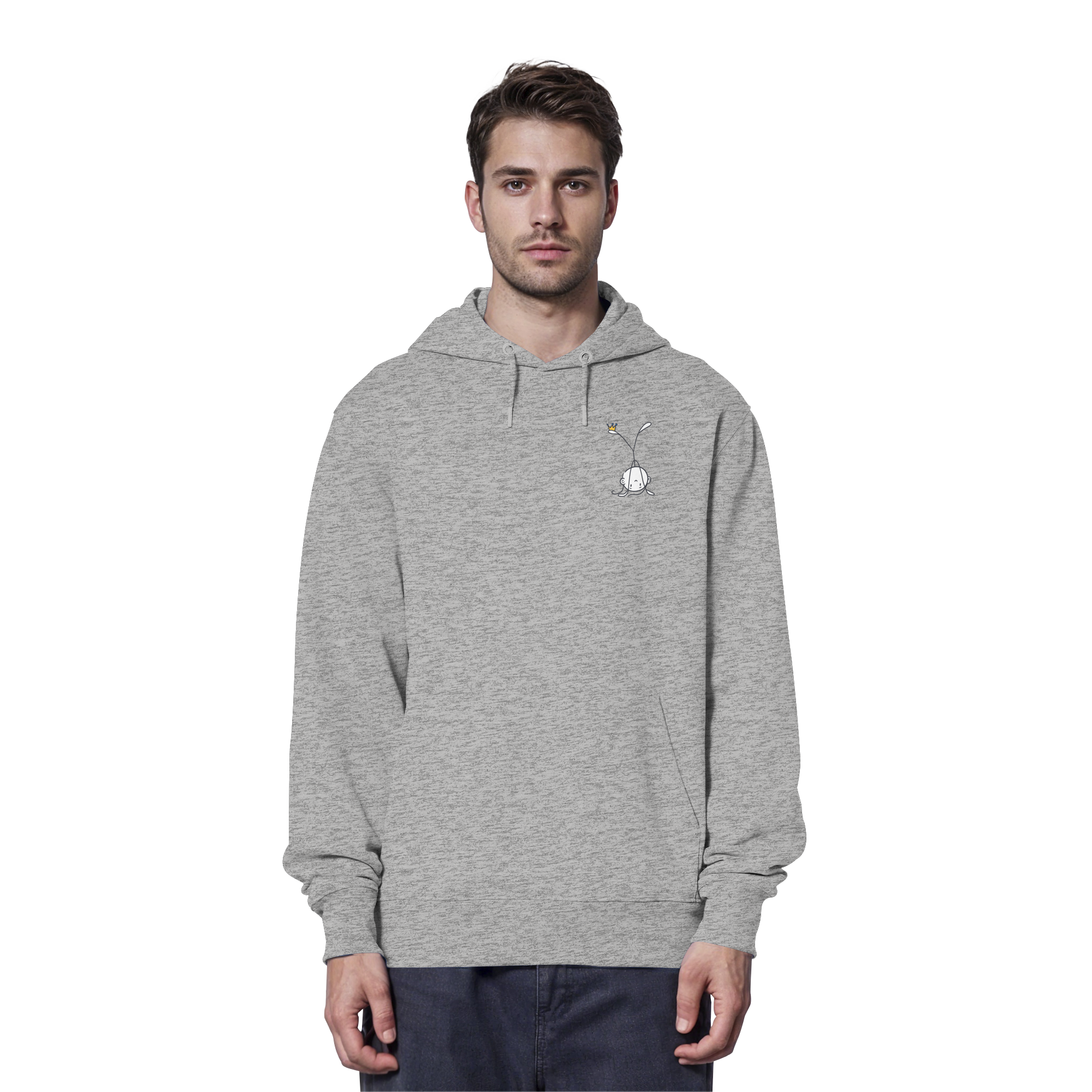 Seelenmännchen "Handstand Edition" Brustprint (hell) - Organic Hoodie