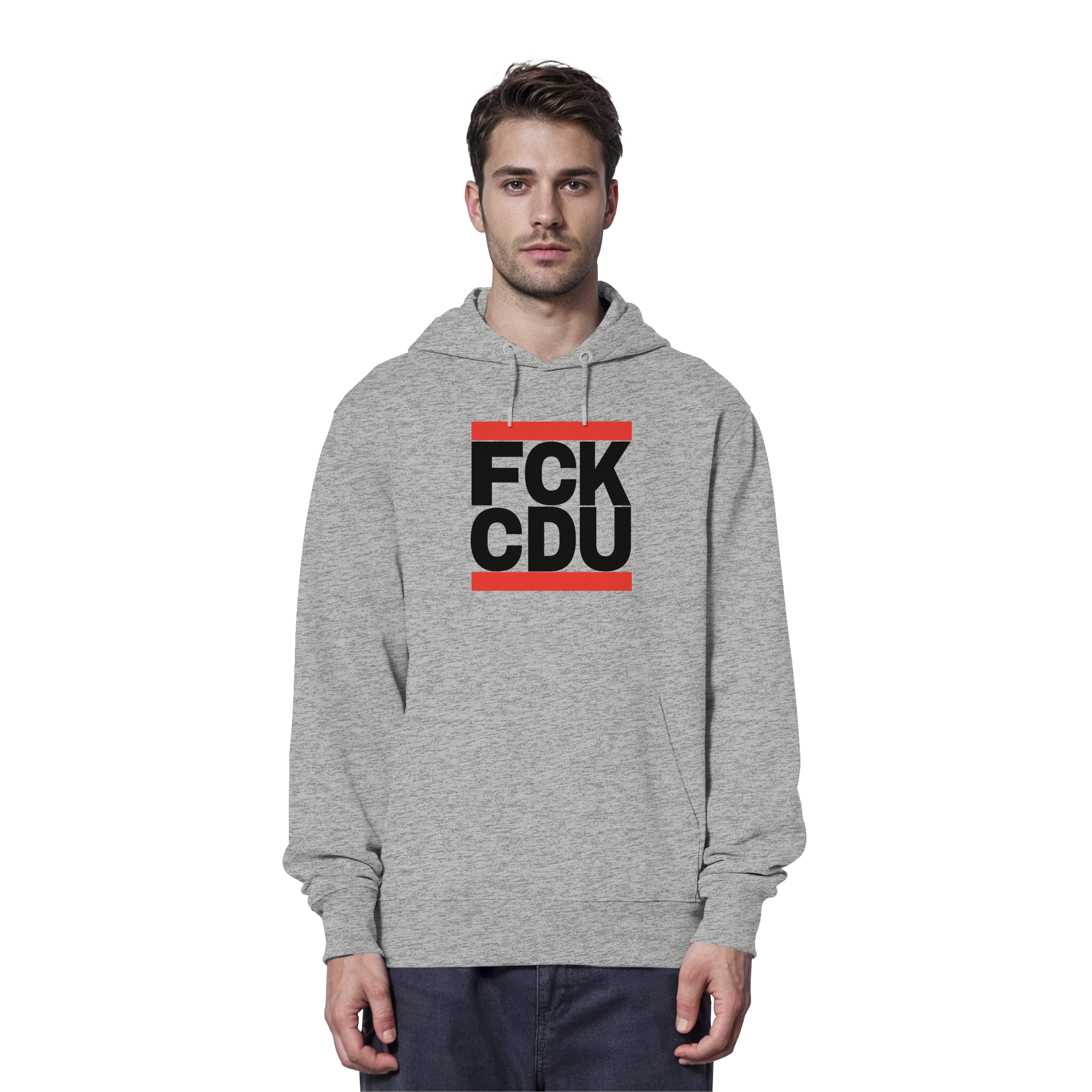 FCK CDU (schwarze Schrift) - Organic Hoodie