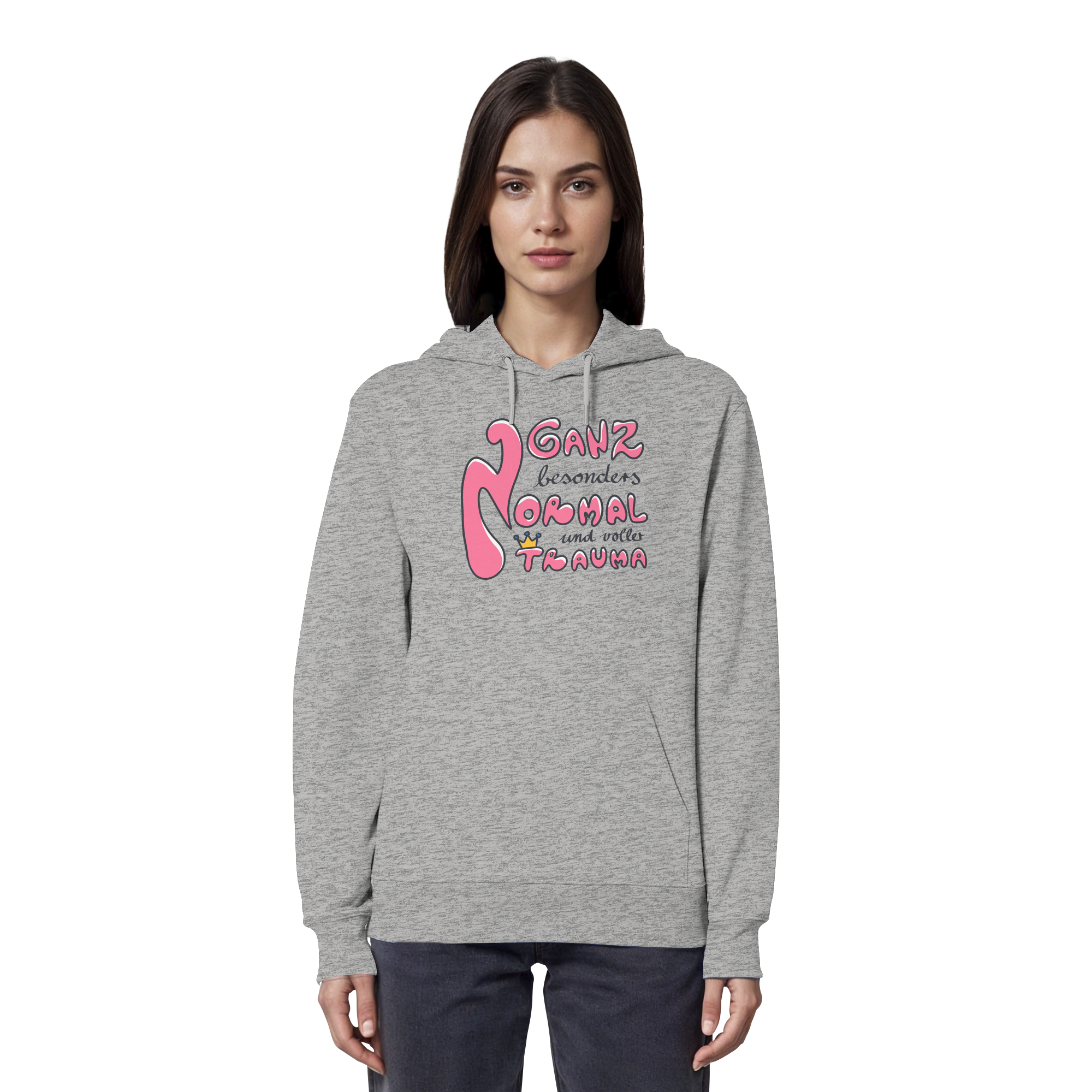 Ganz besonders Normal und voller Trauma "Pinke Edition" - Organic Hoodie