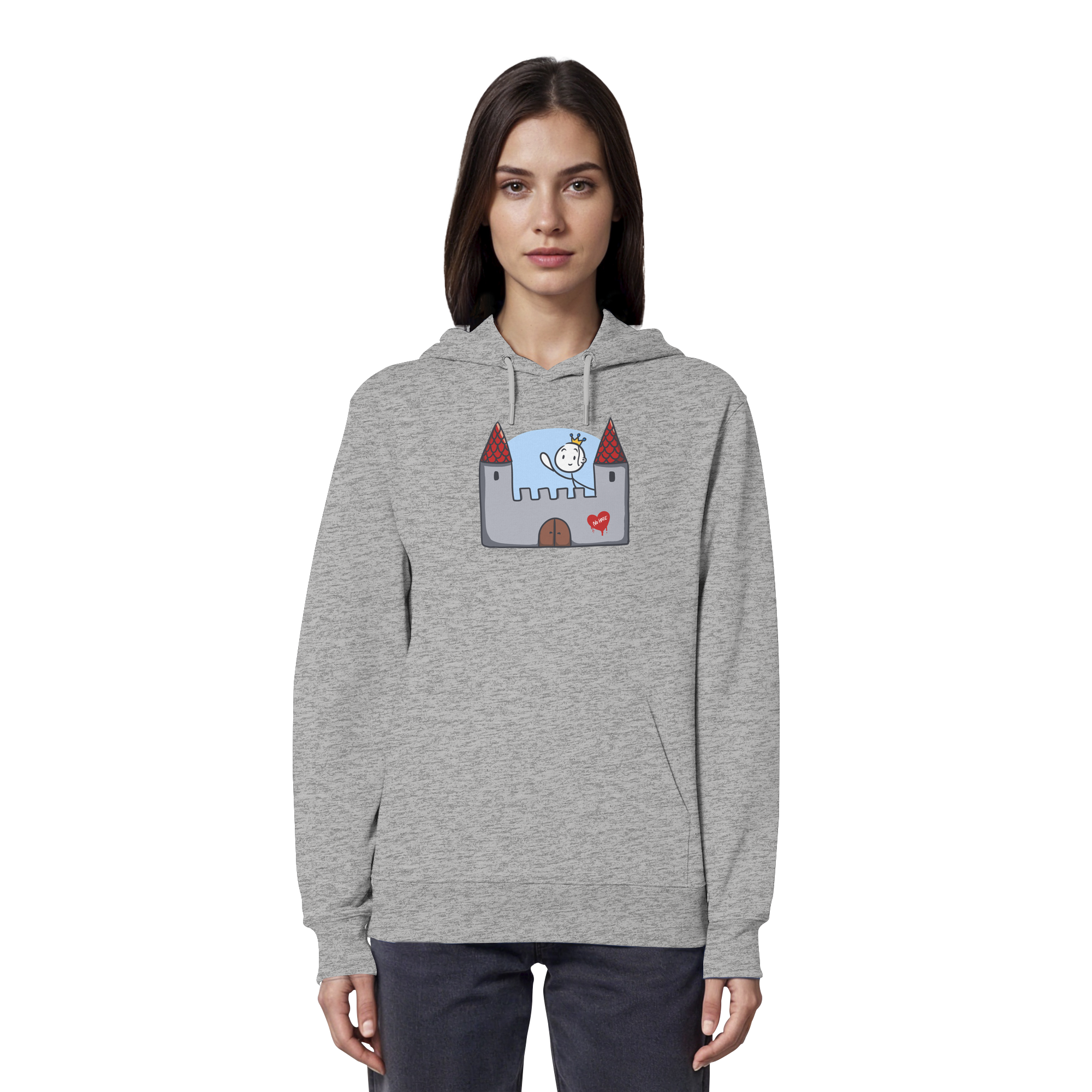 Seelenmännchen "Schloss Edition" Frontprint (hell) - Organic Hoodie