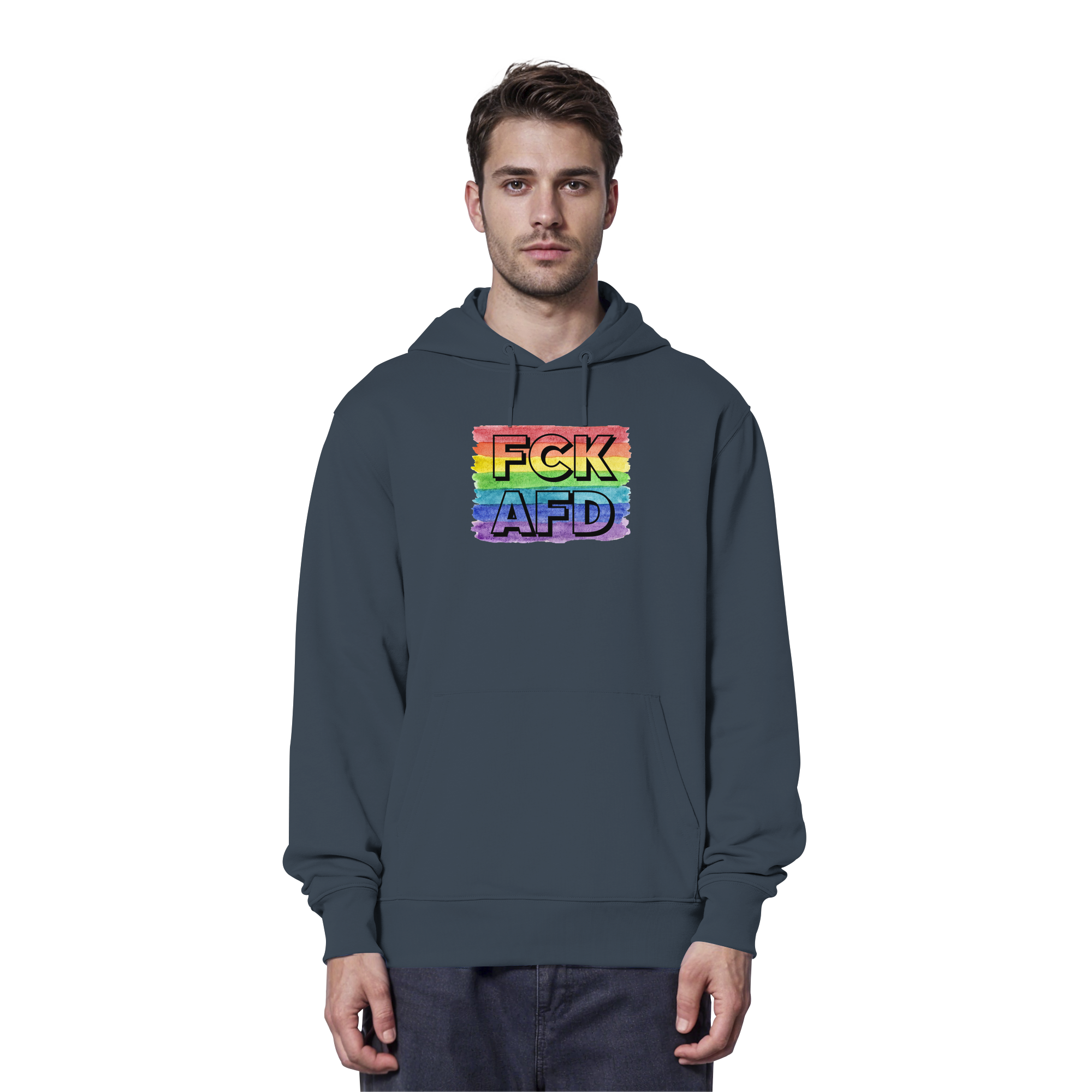 FCK AFD "Rainbow Resistance Edition" - Organic Hoodie