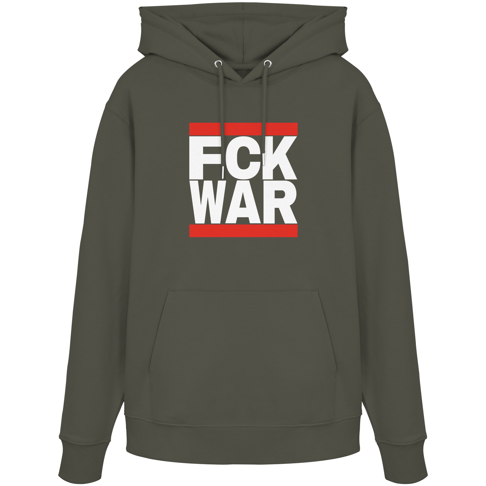 FCK WAR (weiße Schrift) - Organic Hoodie
