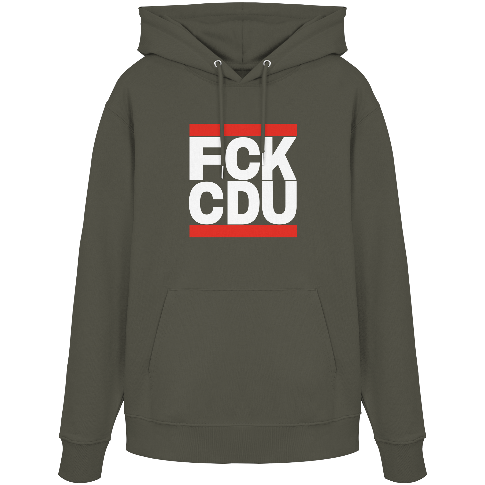 FCK CDU (weiße Schrift) - Organic Hoodie