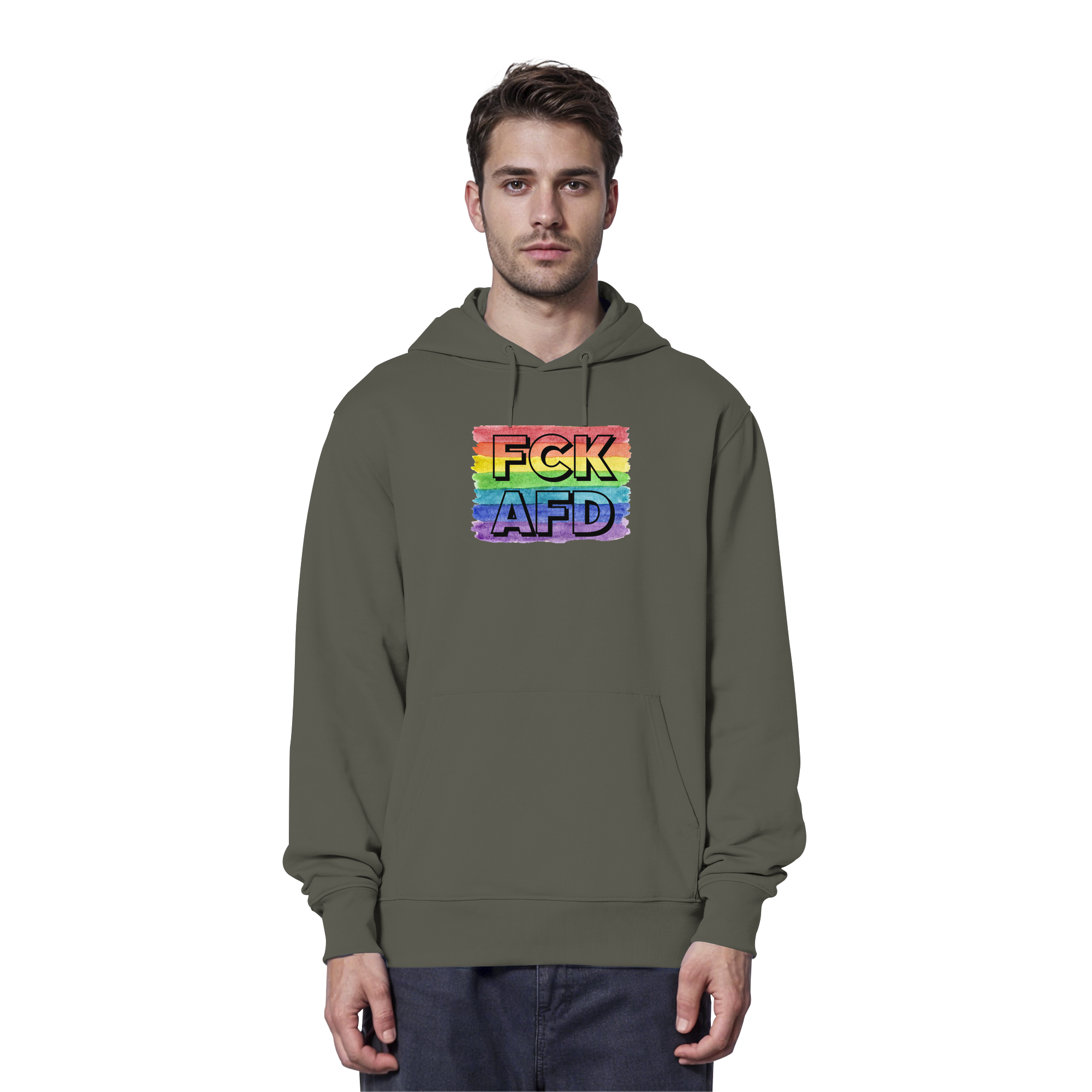 FCK AFD "Rainbow Resistance Edition" - Organic Hoodie