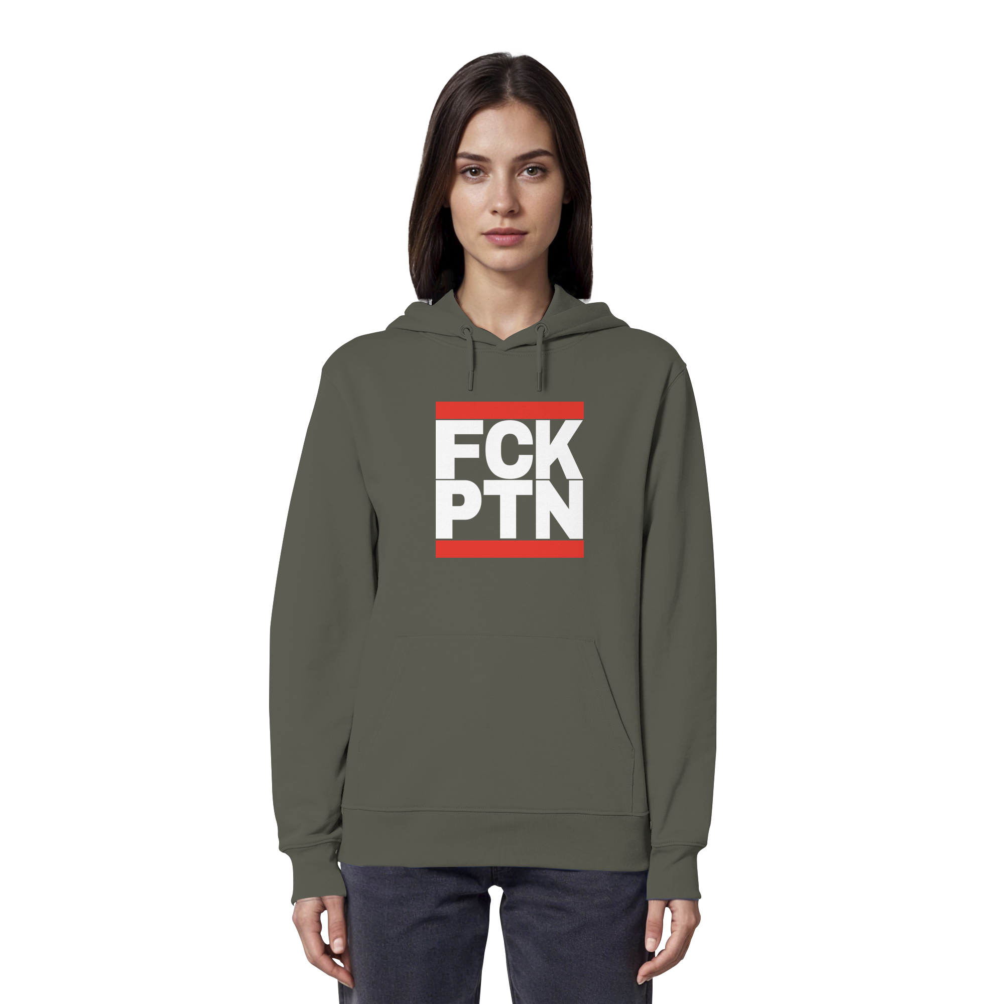 FCK PTN (weiße Schrift) - Organic Hoodie
