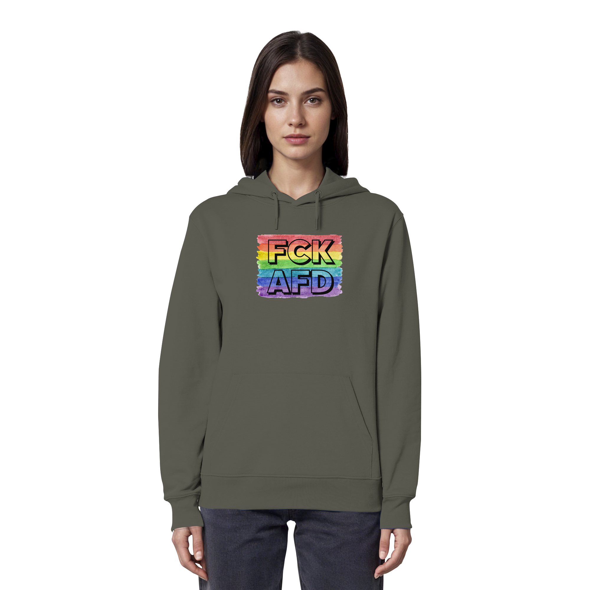 FCK AFD "Rainbow Resistance Edition" - Organic Hoodie