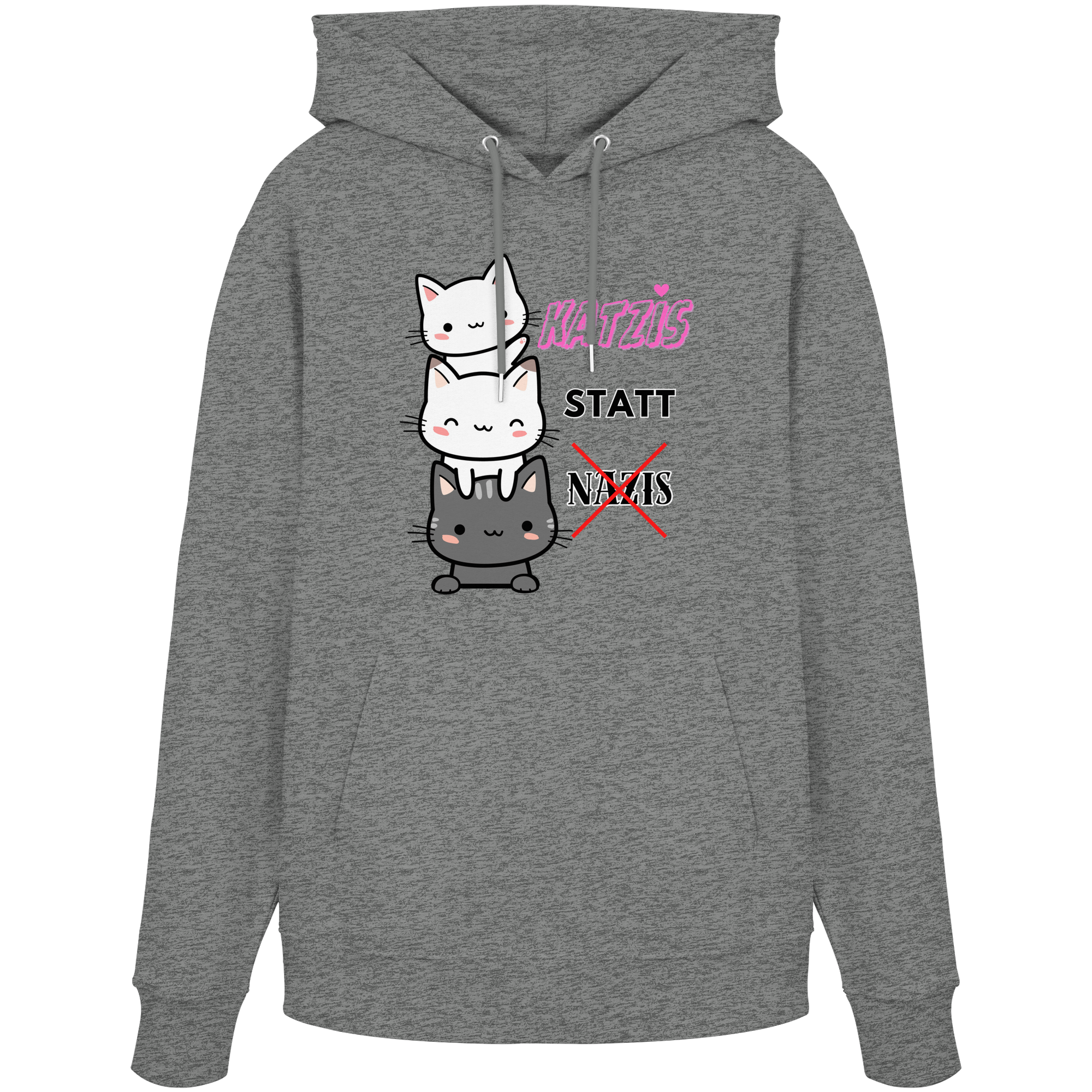 Katzis statt Nazis - Organic Hoodie