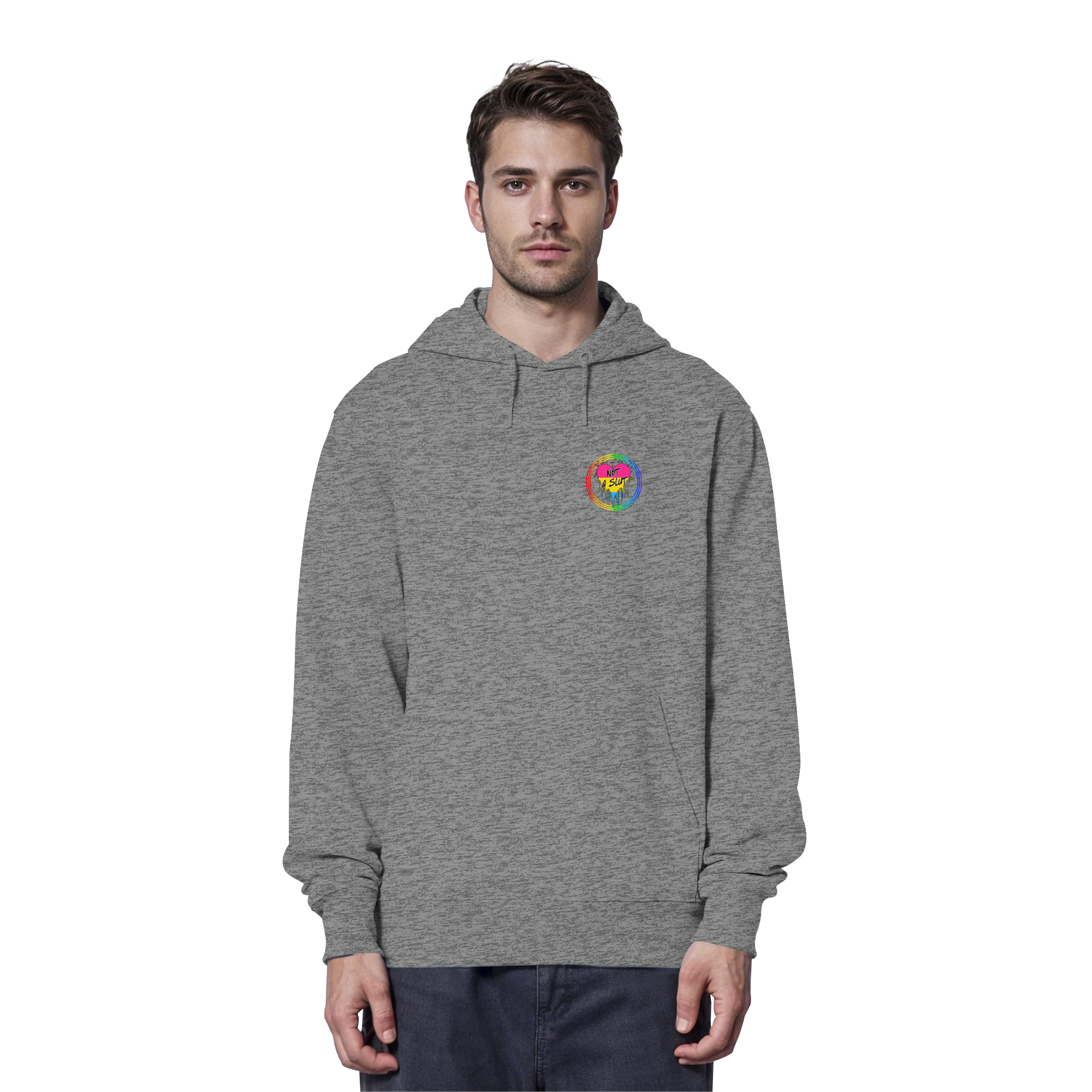 Pansexual Not a Slut "Regenbogenkreis Edition" - Organic Hoodie