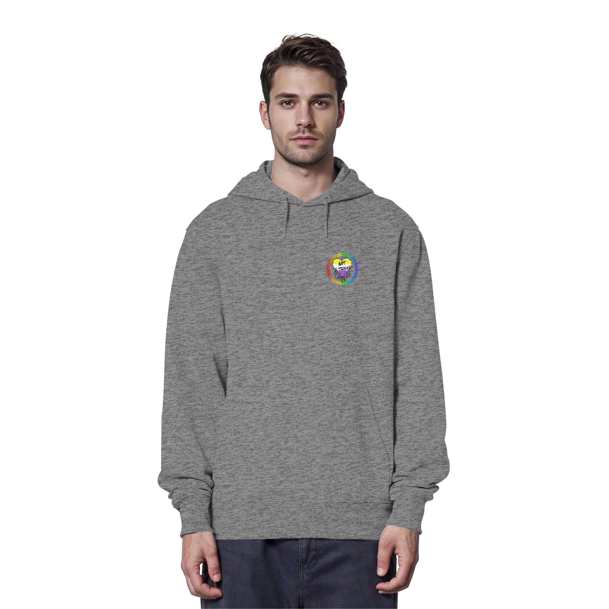 Nonbinary Not a Trend "Regenbogenkreis Edition" - Organic Hoodie