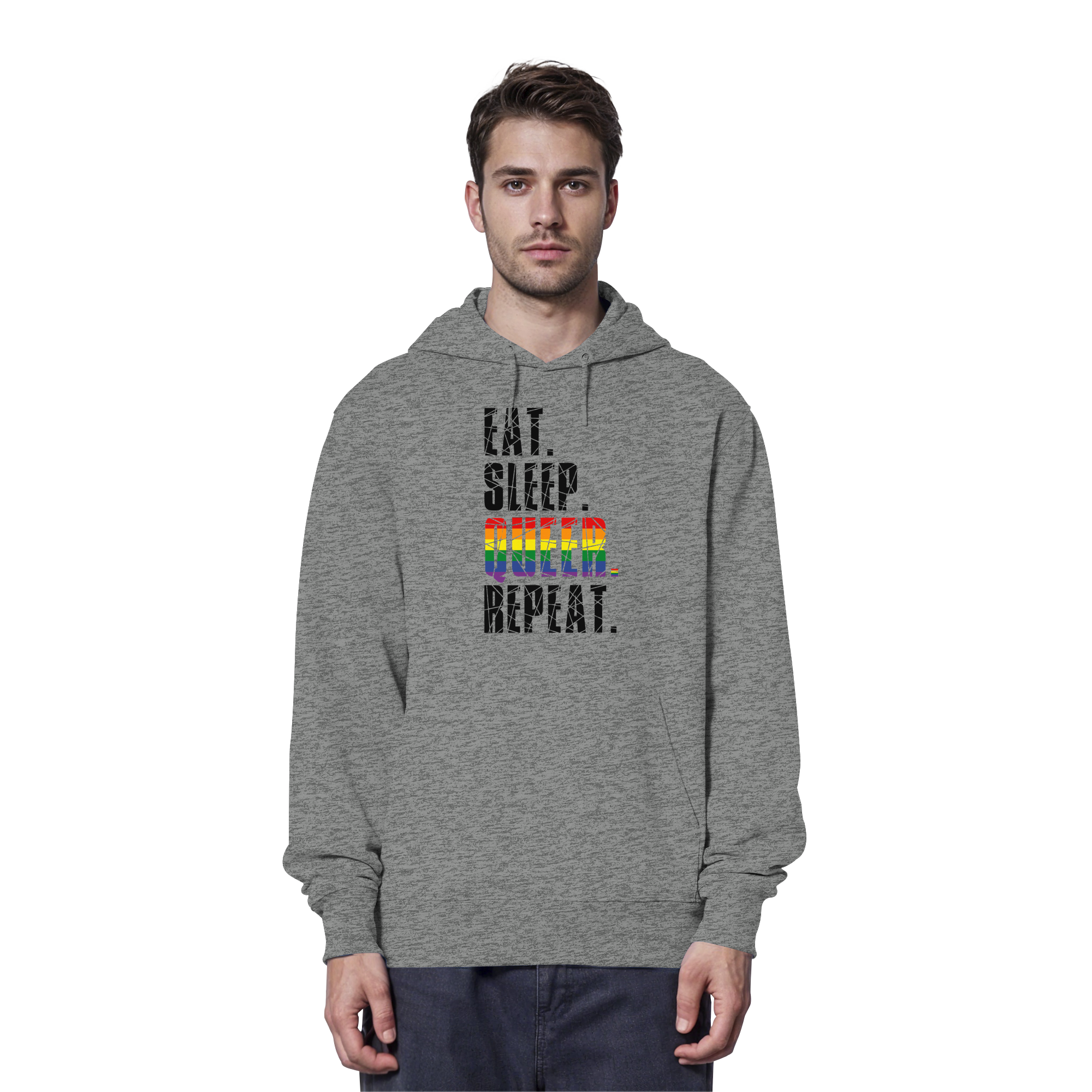 EAT. SLEEP. QUEER. REPEAT. - Organic Hoodie