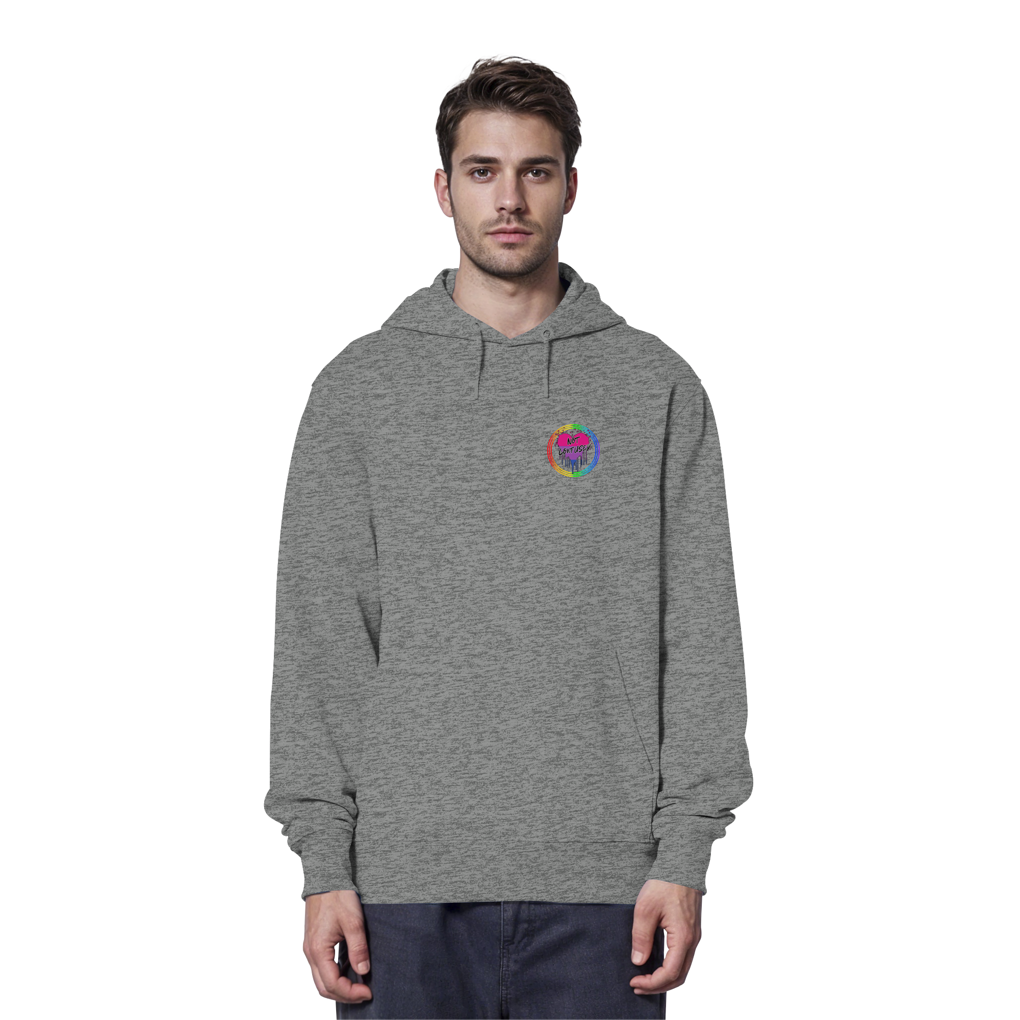 Bisexual Not Confused "Regenbogenkreis Edition" - Organic Hoodie