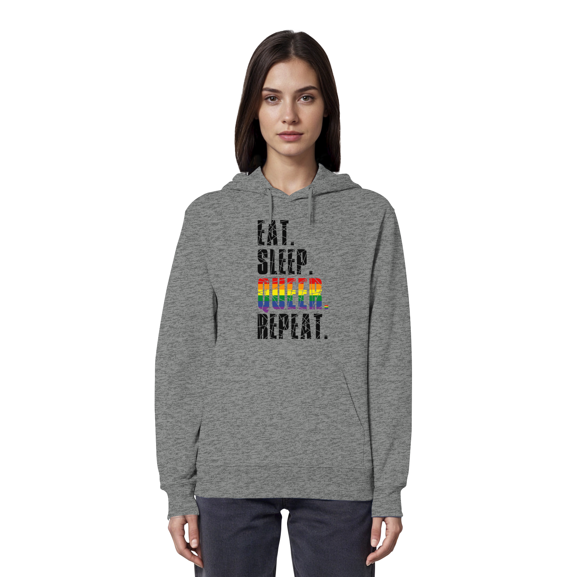 EAT. SLEEP. QUEER. REPEAT. - Organic Hoodie