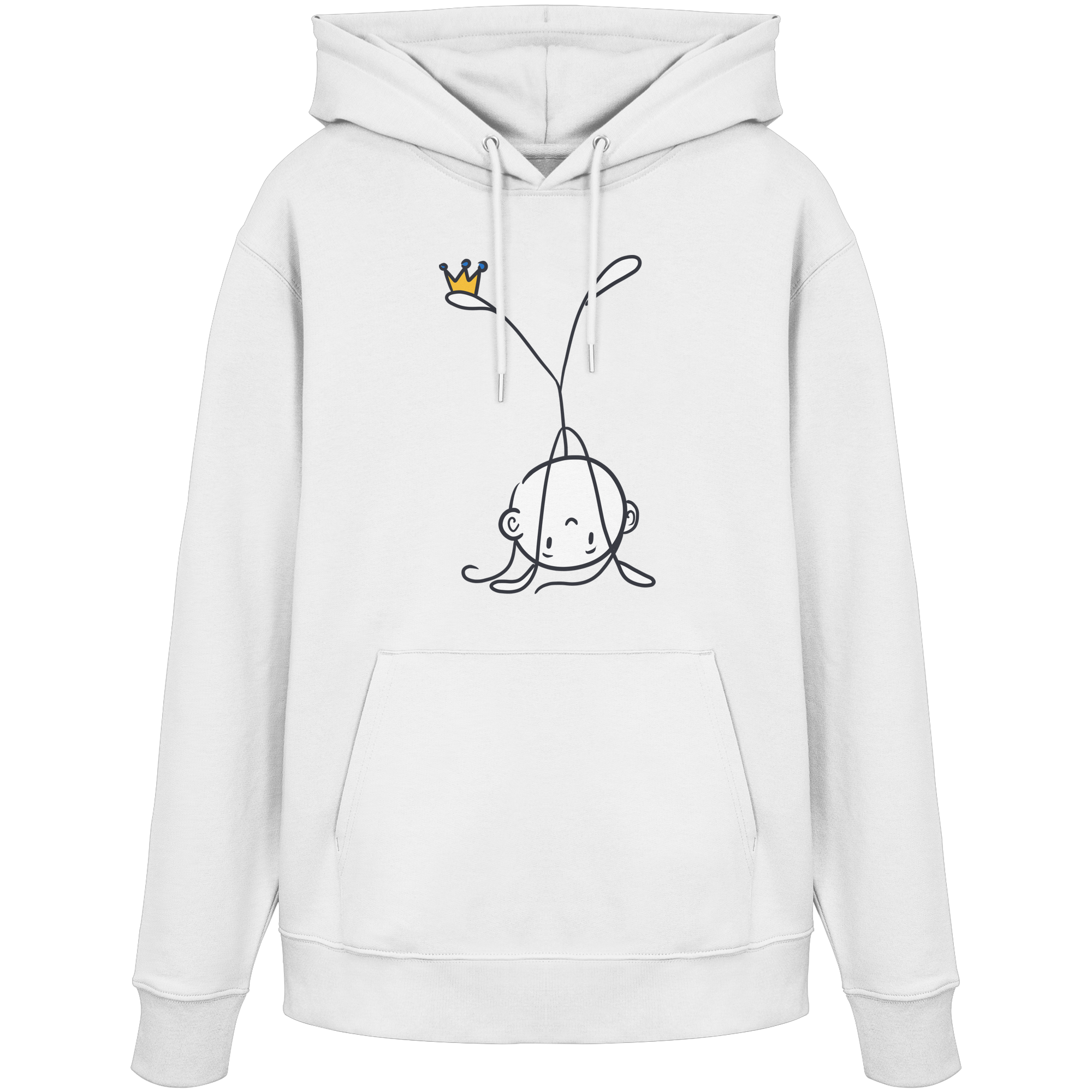 Seelenmännchen "Handstand Edition" Frontprint (hell) - Organic Hoodie