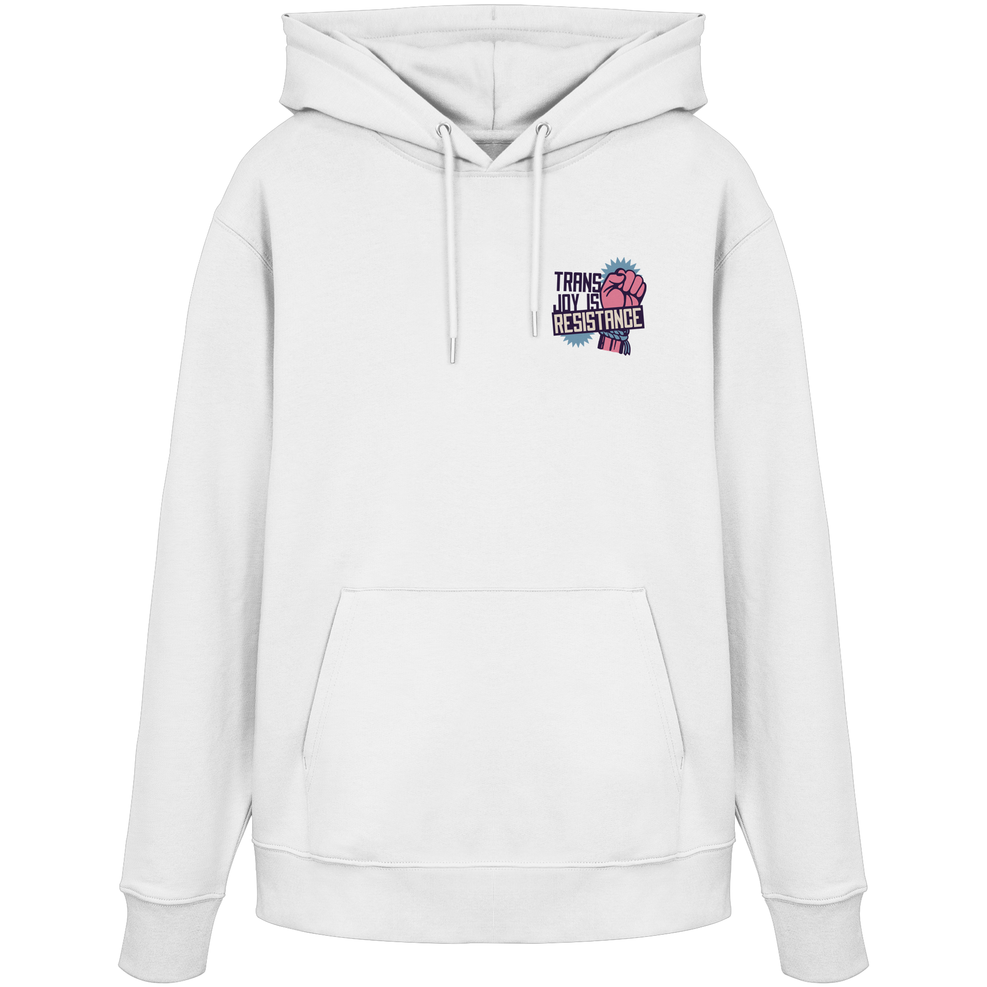 Trans Joy Is Resistance "Raised Fist Edition" - Organic Hoodie