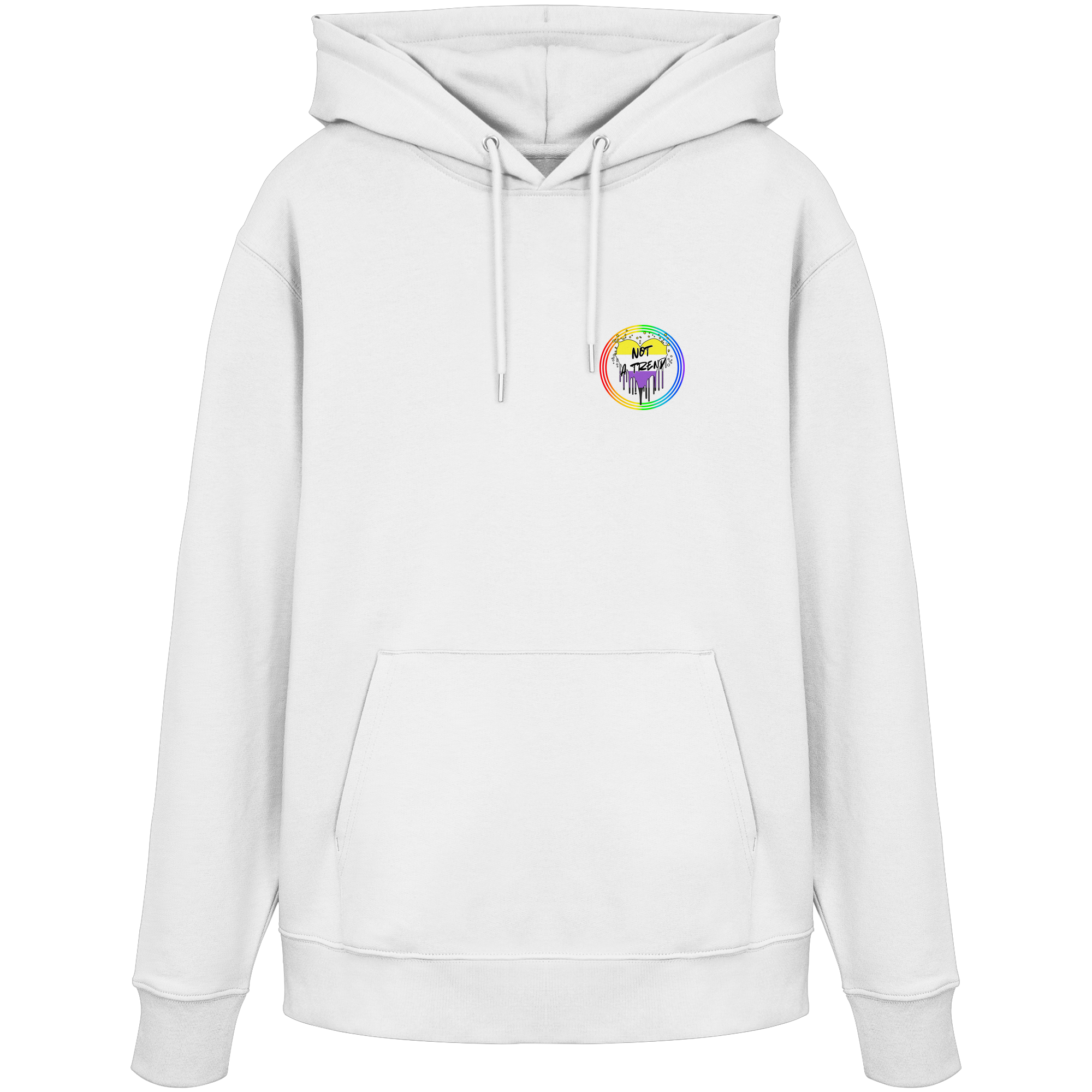 Nonbinary Not a Trend "Regenbogenkreis Edition" - Organic Hoodie