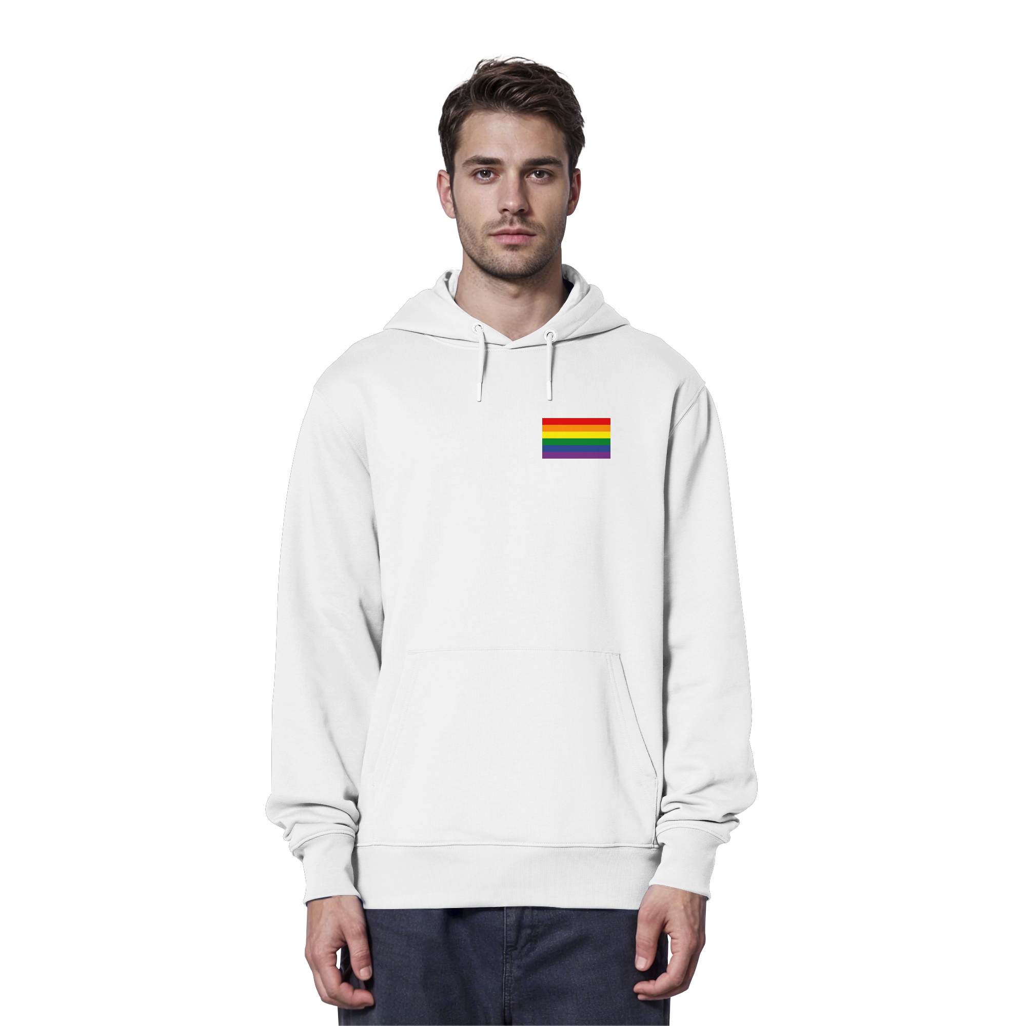 Regenbogen Pride Flag - Organic Hoodie