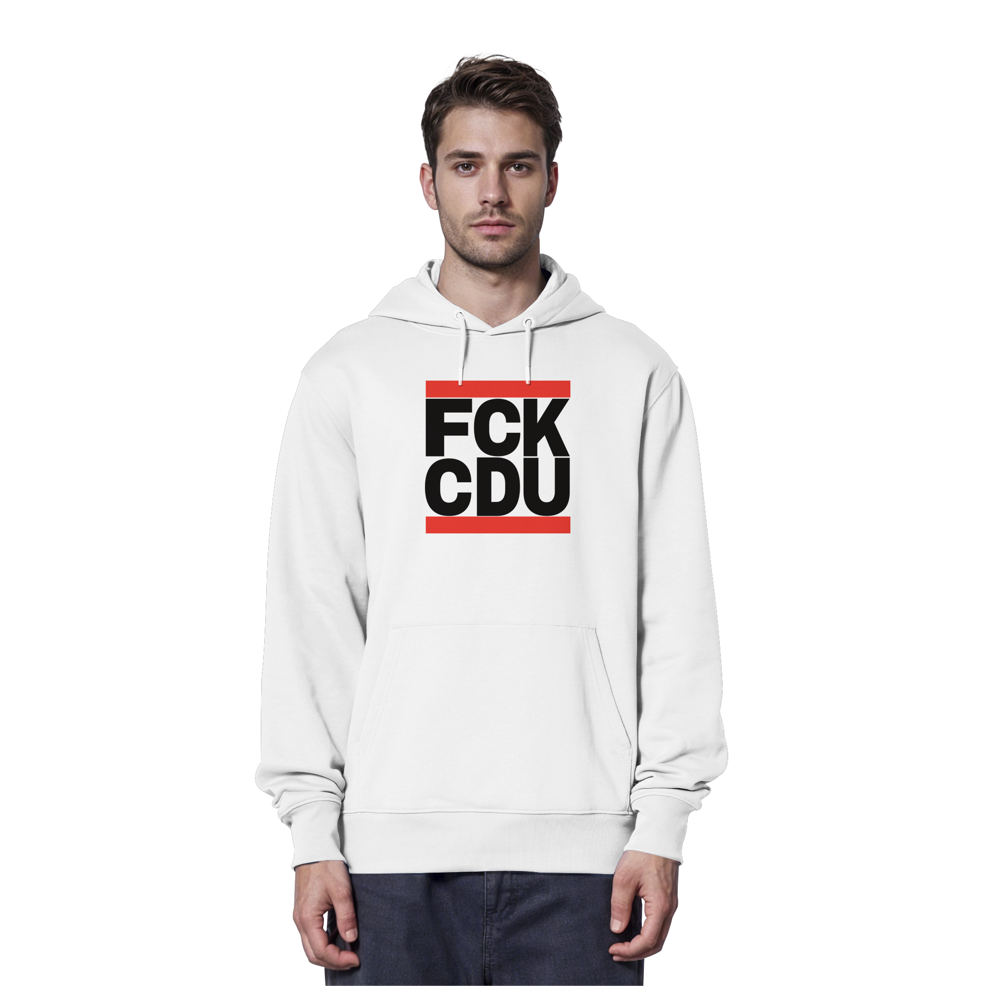 FCK CDU (schwarze Schrift) - Organic Hoodie