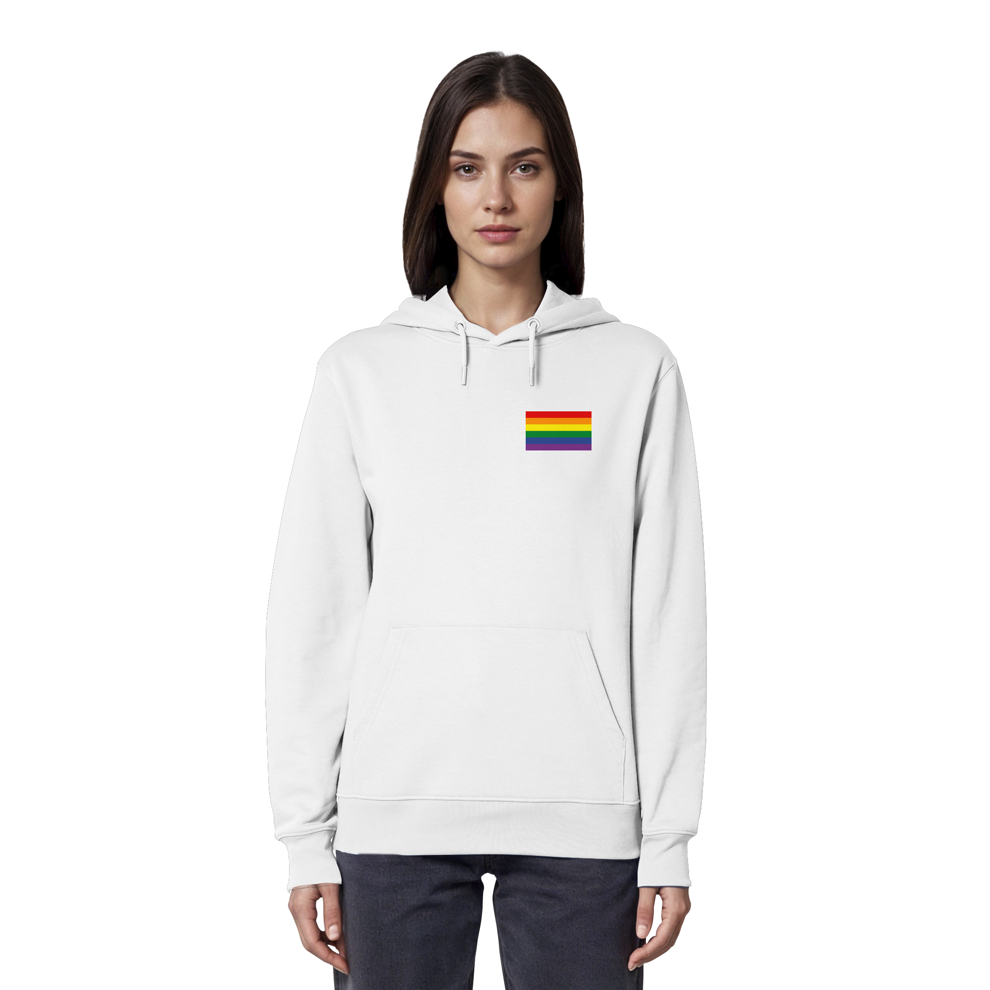 Regenbogen Pride Flag - Organic Hoodie