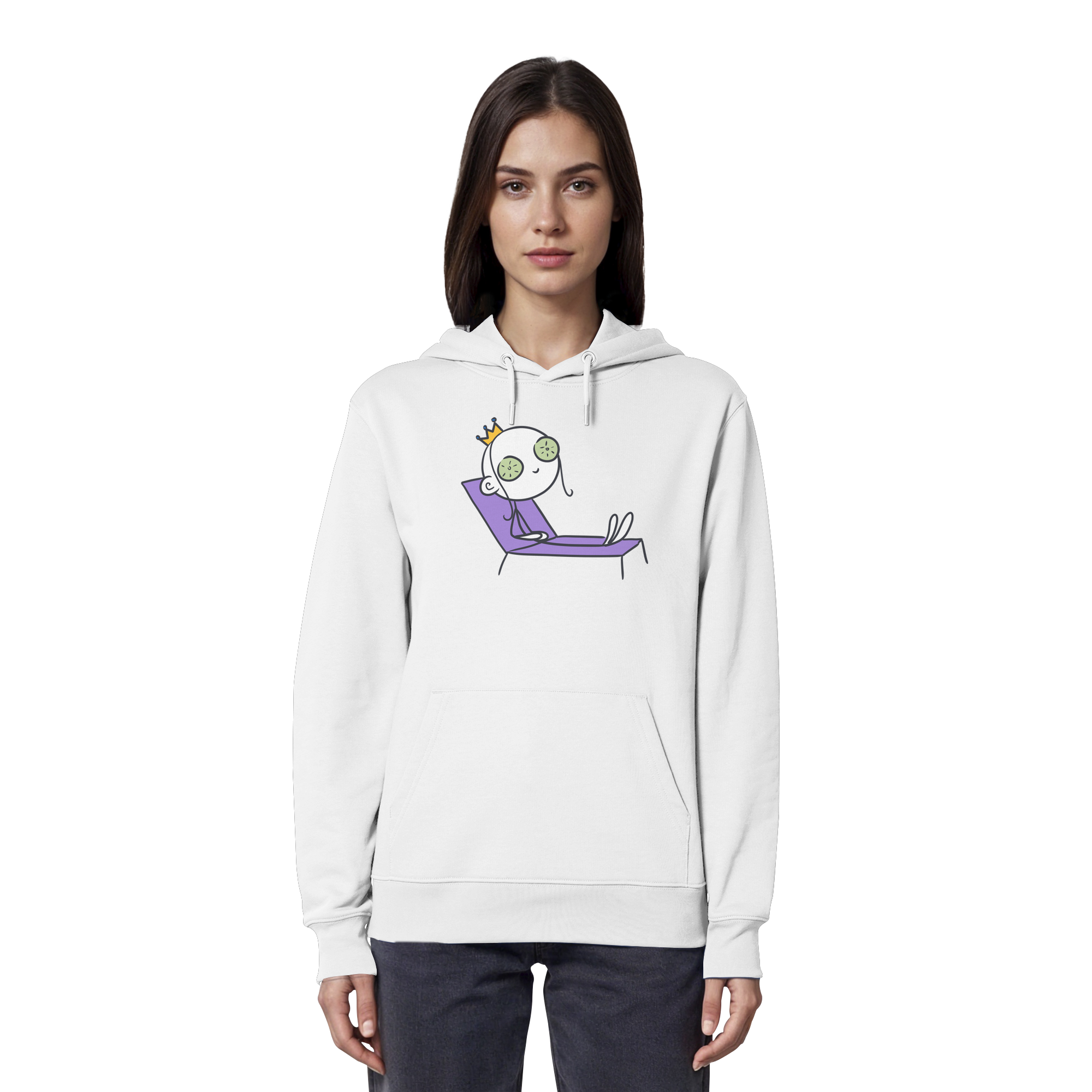 Seelenmännchen "Chill Out Edition" Frontprint - Organic Hoodie
