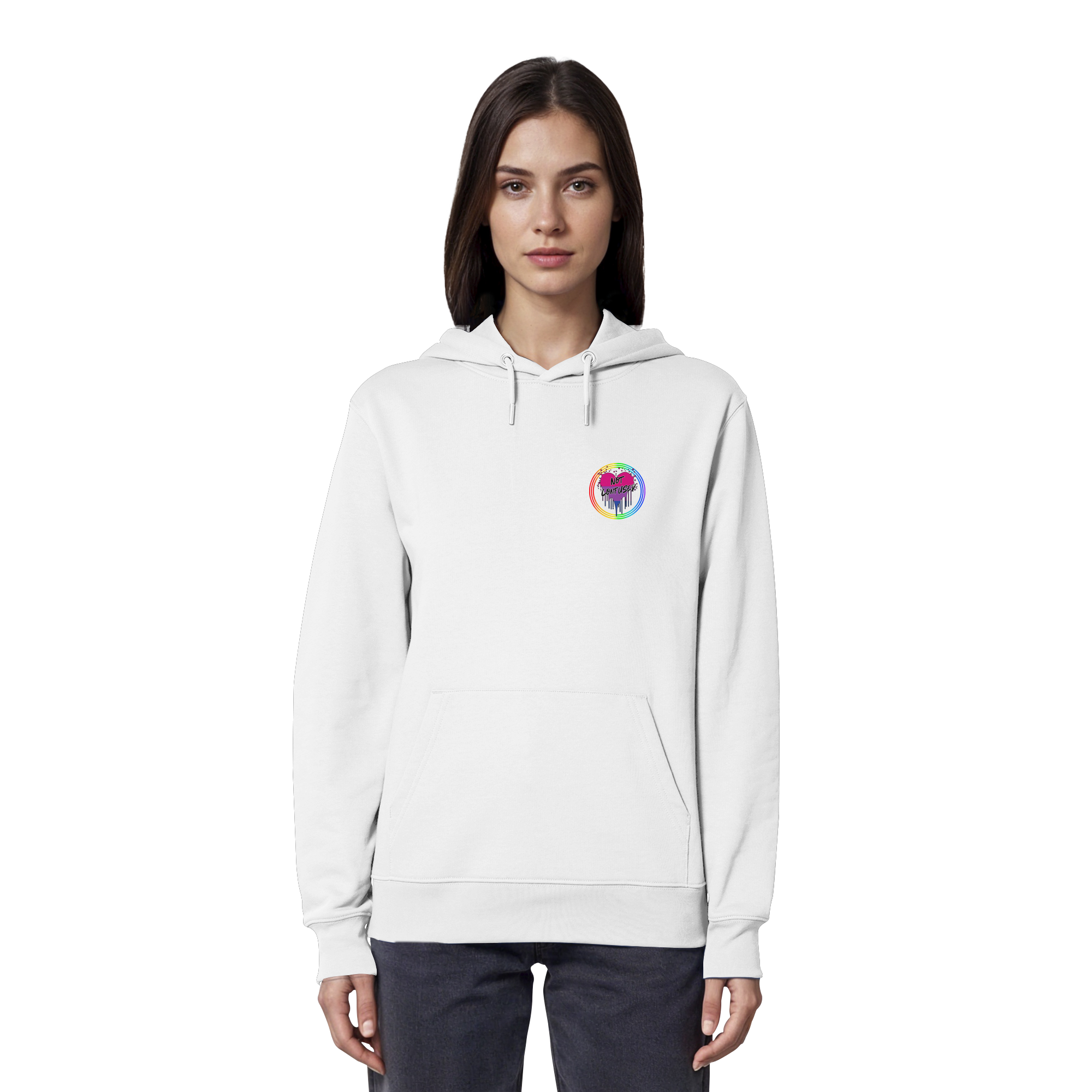 Bisexual Not Confused "Regenbogenkreis Edition" - Organic Hoodie