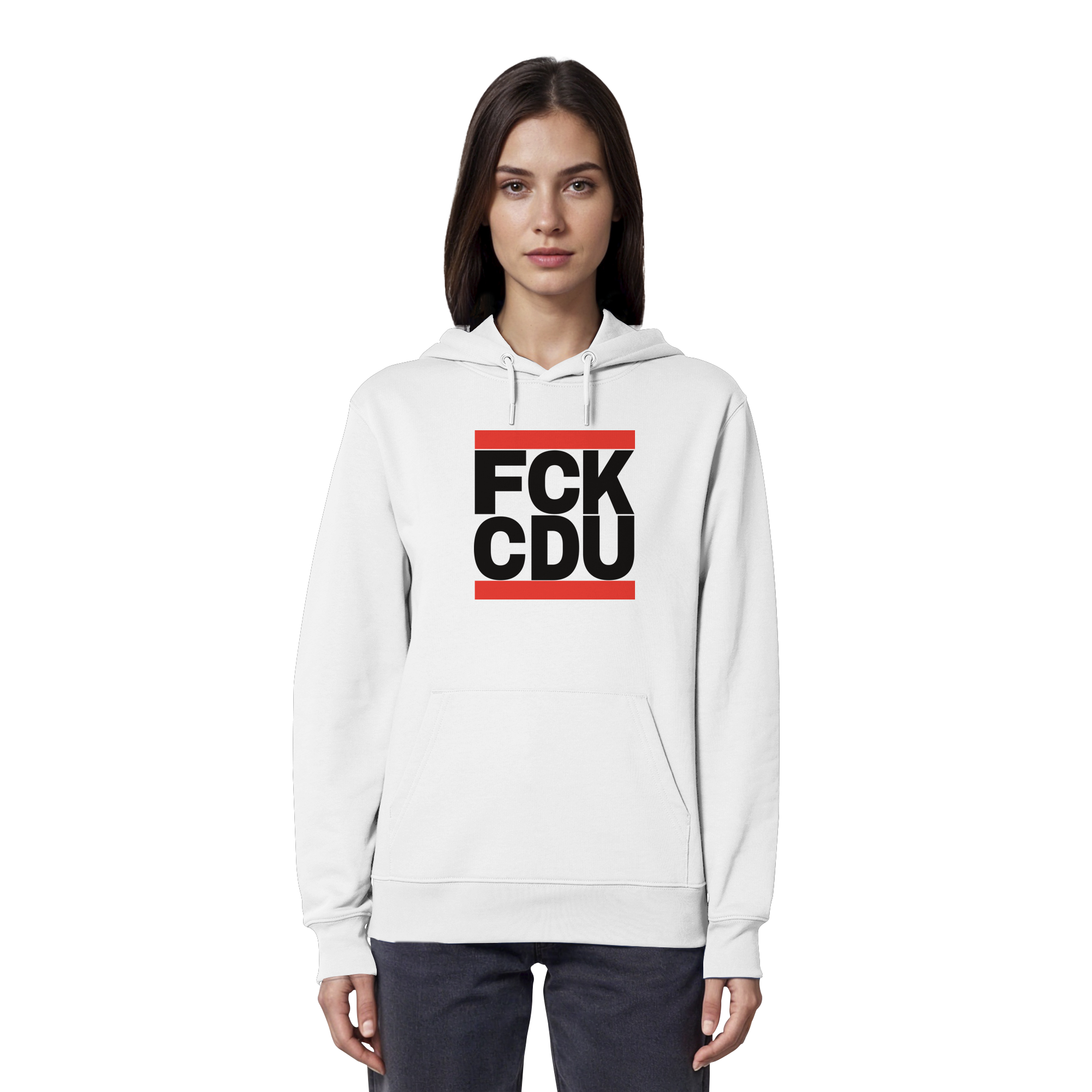 FCK CDU (schwarze Schrift) - Organic Hoodie