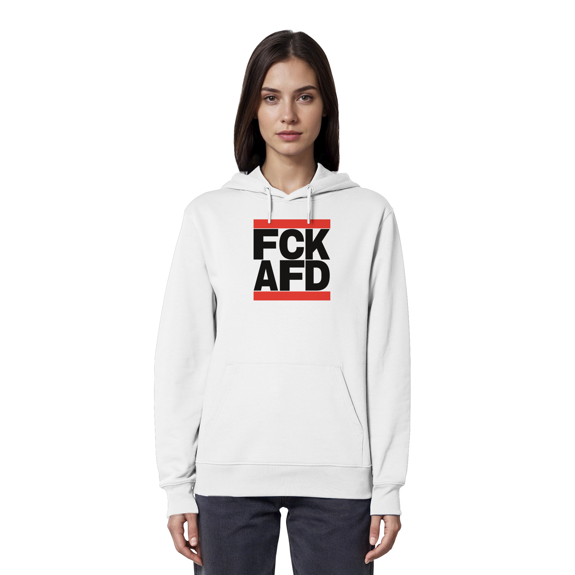 FCK AFD (schwarze Schrift) - Organic Hoodie