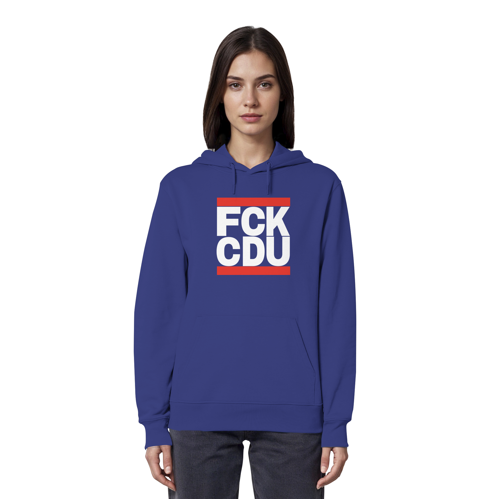FCK CDU (weiße Schrift) - Organic Hoodie