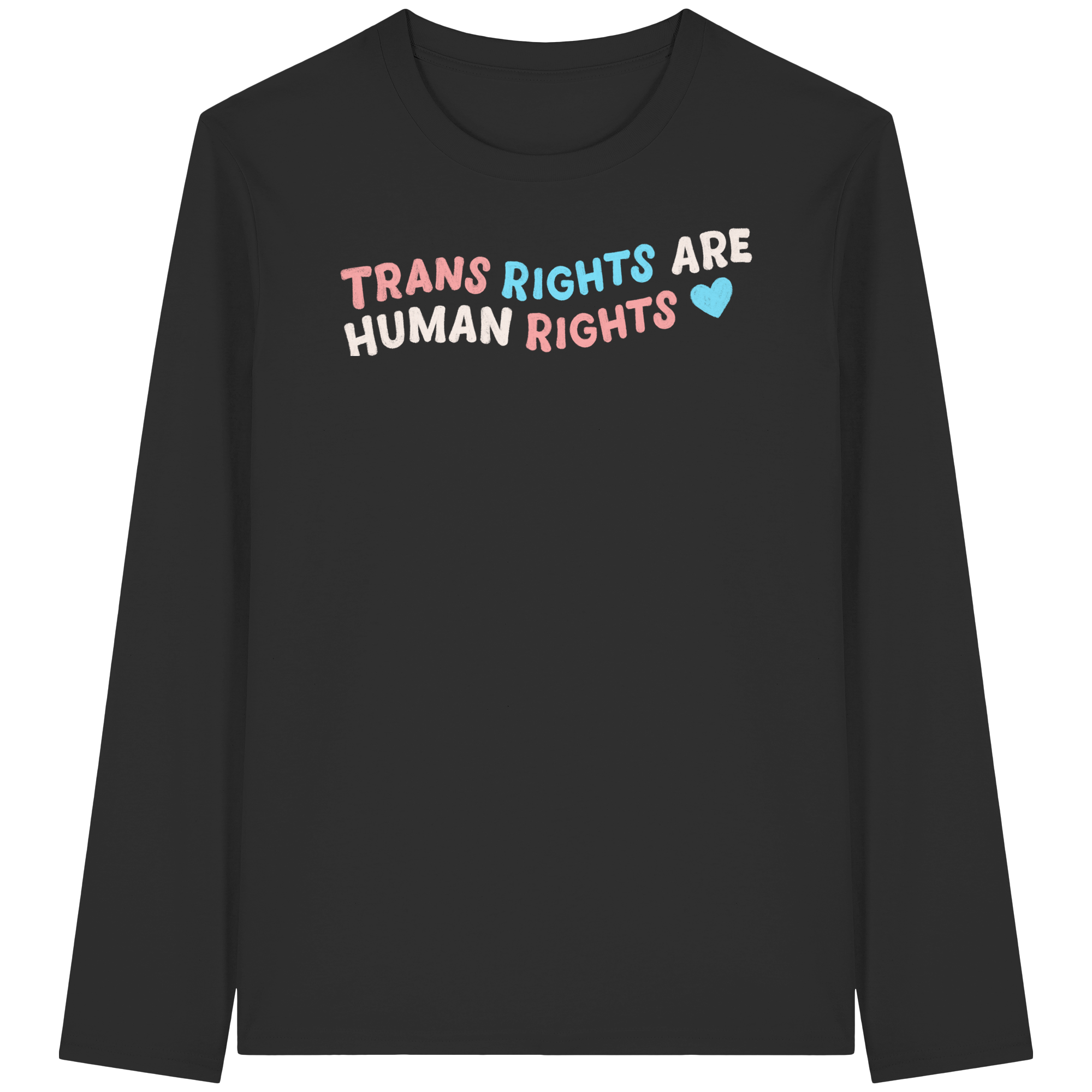 Trans Rights are Human Rights "Pastel Power Edition" - Organic Longsleeve T-Shirt