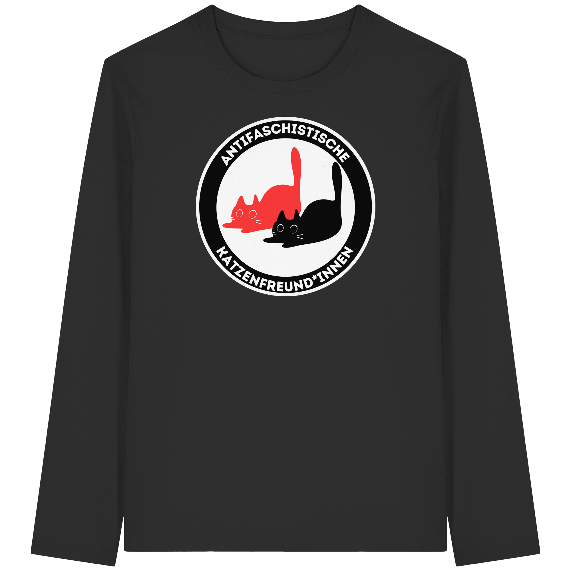 Antifaschistische Katzenfreund*innen - Organic Longsleeve T-Shirt