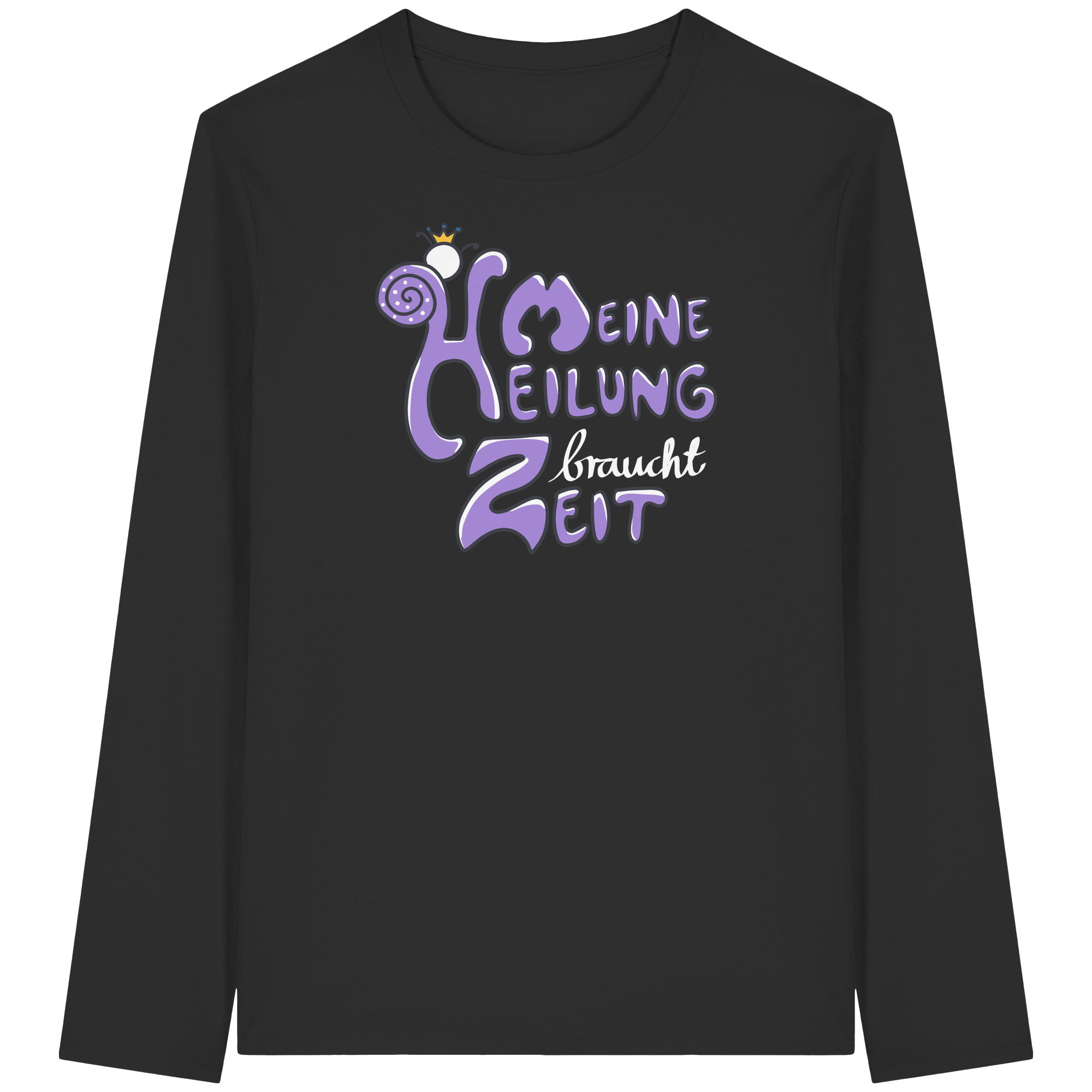 Meine Heilung braucht Zeit "Lila Edition" - Organic Longsleeve T-Shirt