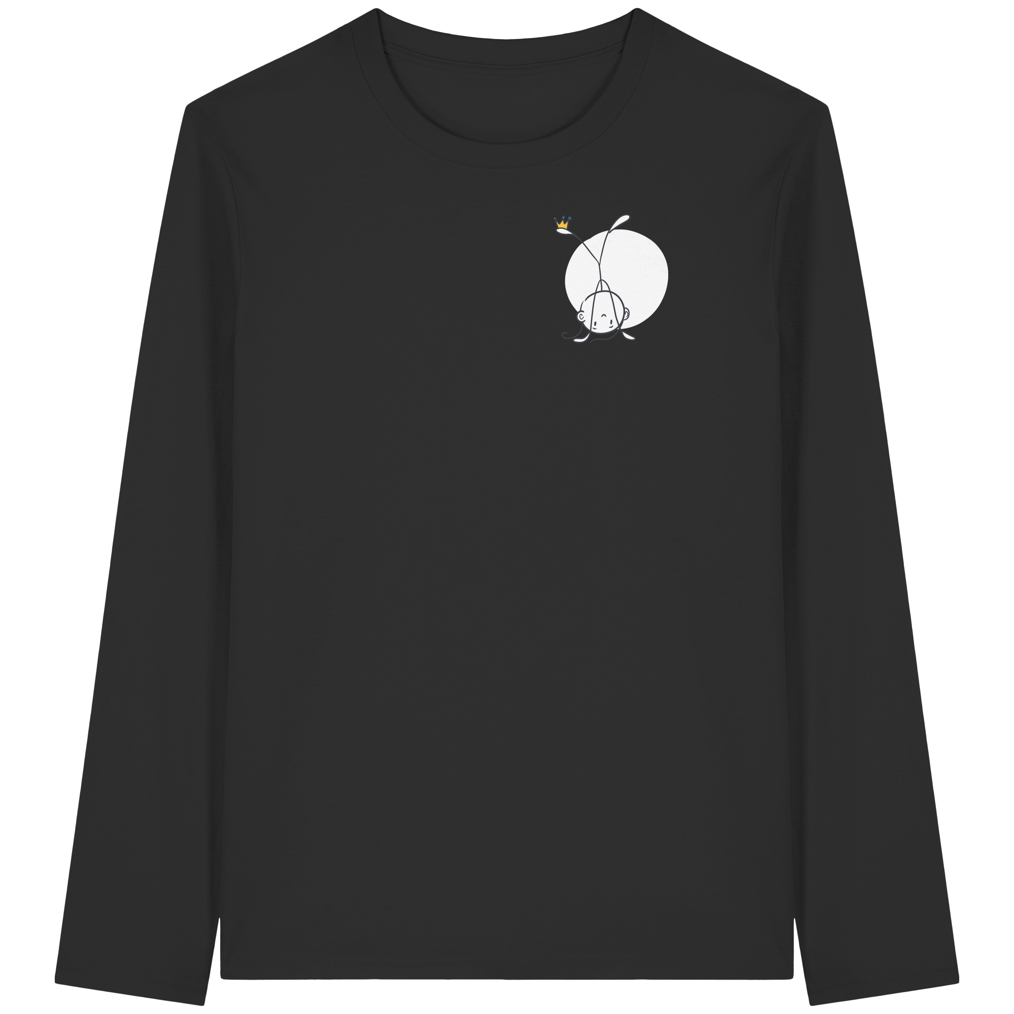 Seelenmännchen "Handstand Edition" Brustprint (dunkel) - Organic Longsleeve T-Shirt