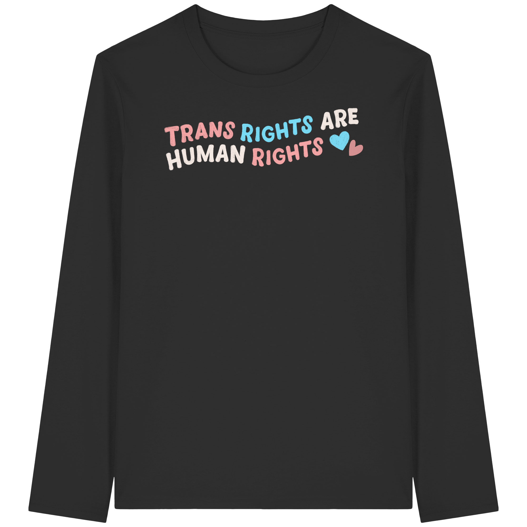 Trans Rights are Human Rights "Pastel Power Edition" - Organic Longsleeve T-Shirt