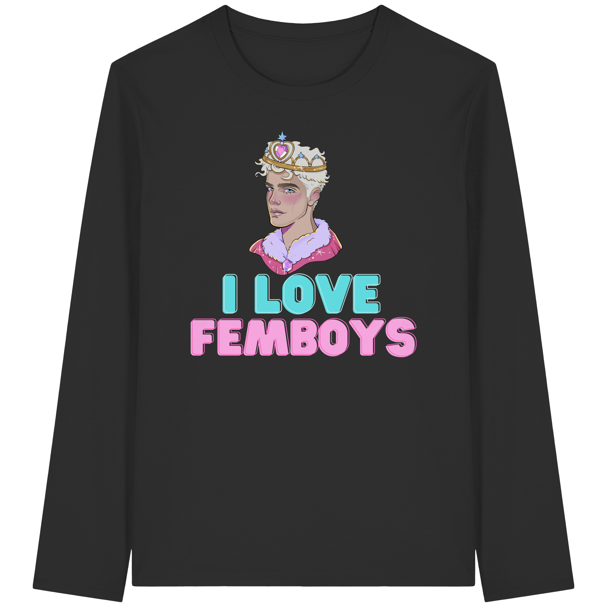 I Love Femboys "Royal Blush Edition" - Organic Longsleeve T-Shirt