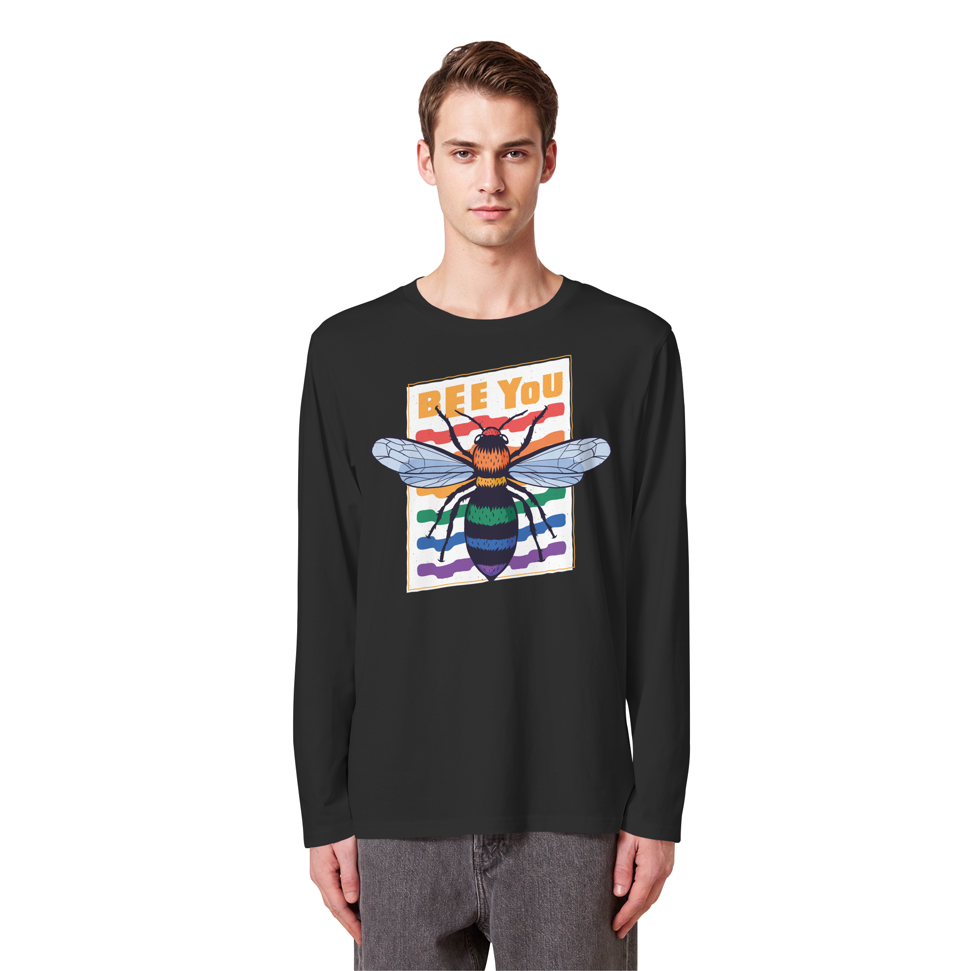 Bee You "Rainbow Edition" - Organic Longsleeve T-Shirt