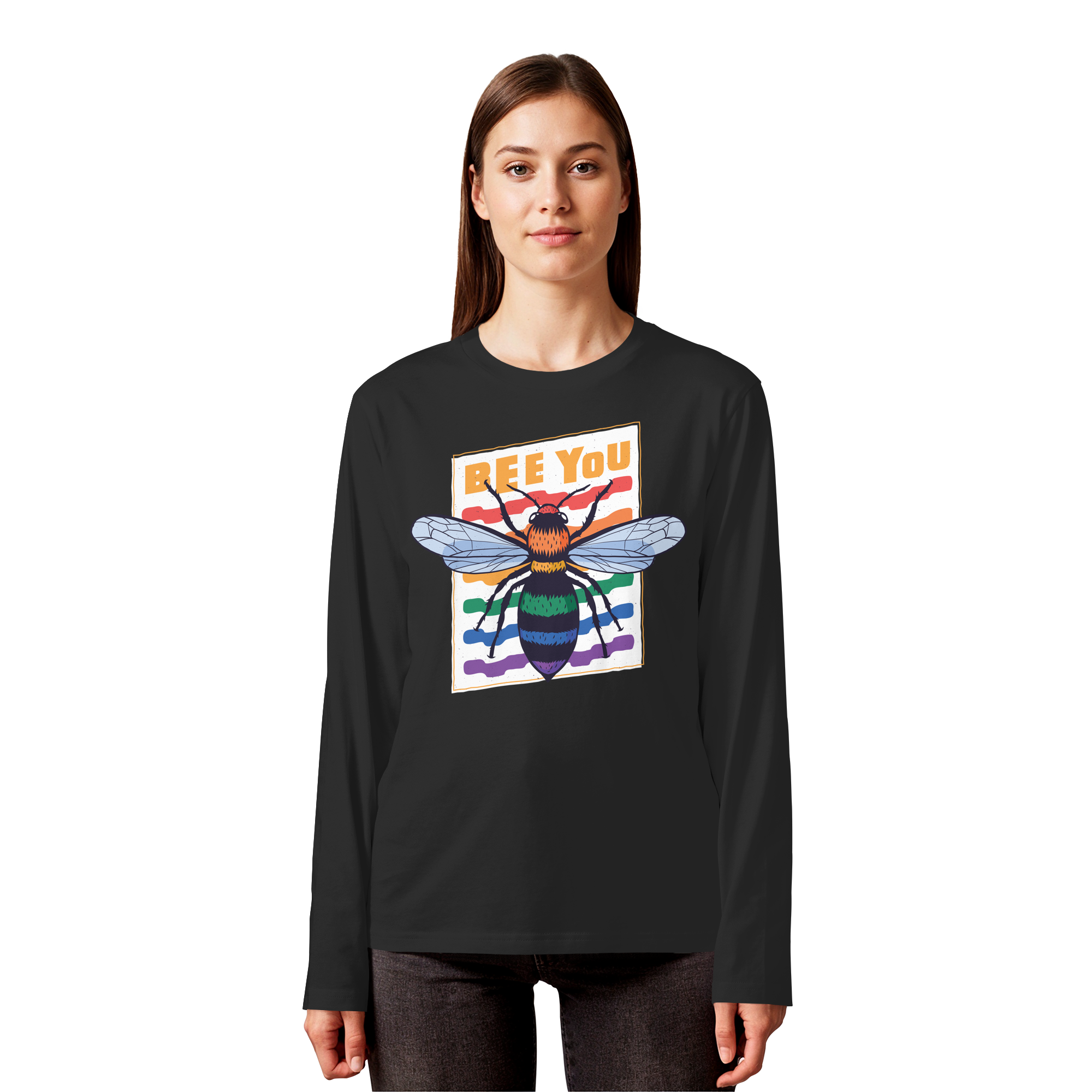 Bee You "Rainbow Edition" - Organic Longsleeve T-Shirt