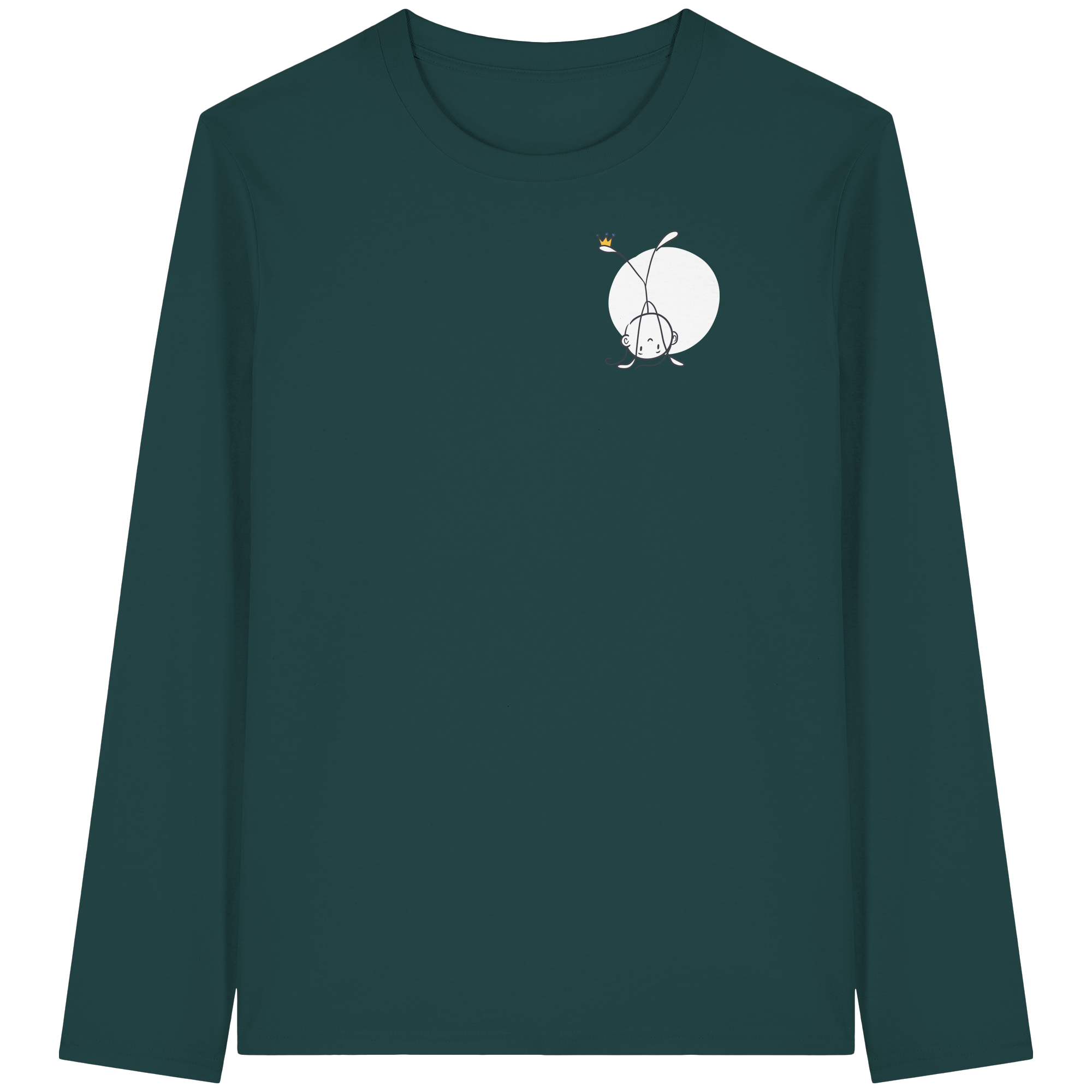 Seelenmännchen "Handstand Edition" Brustprint (dunkel) - Organic Longsleeve T-Shirt