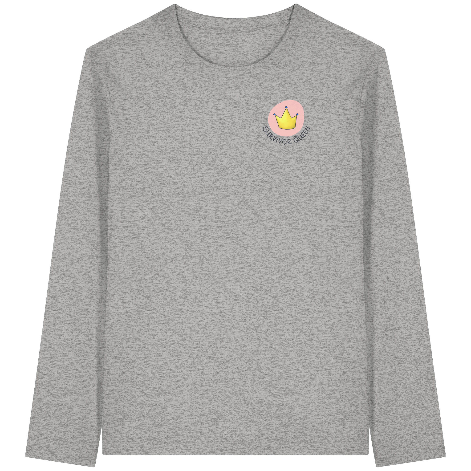 Survivor Queens Logo "Schriftzug Edition" Brustprint (hell) - Organic Longsleeve T-Shirt