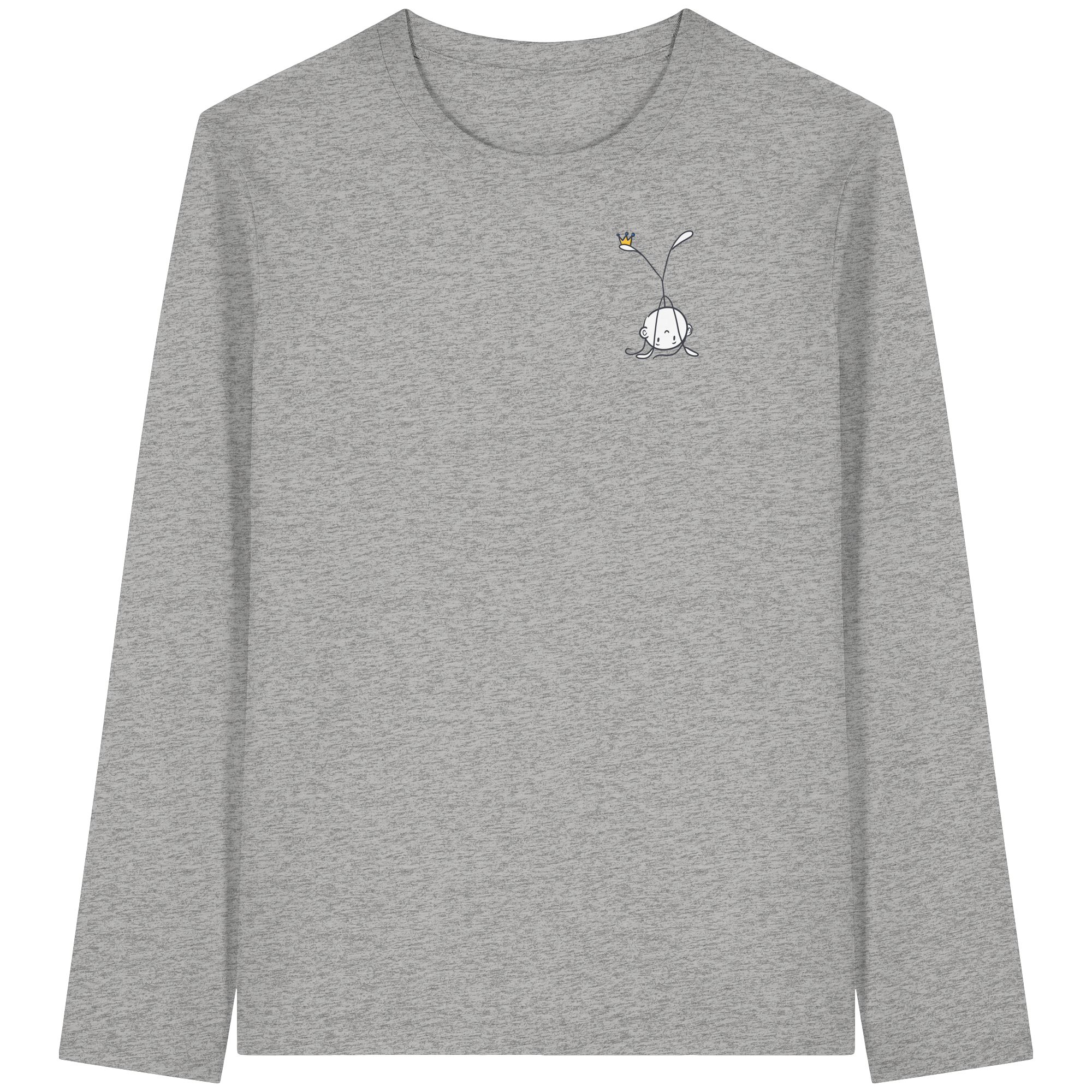 Seelenmännchen "Handstand Edition" Brustprint (hell) - Organic Longsleeve T-Shirt