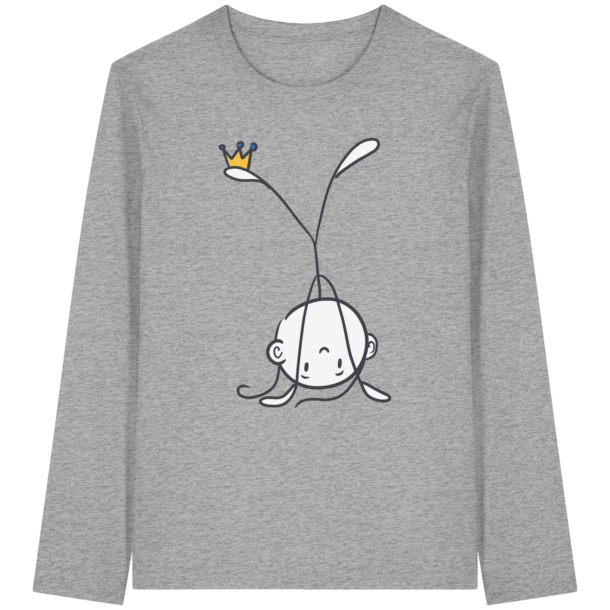 Seelenmännchen "Handstand Edition" Frontprint (hell) - Organic Longsleeve T-Shirt