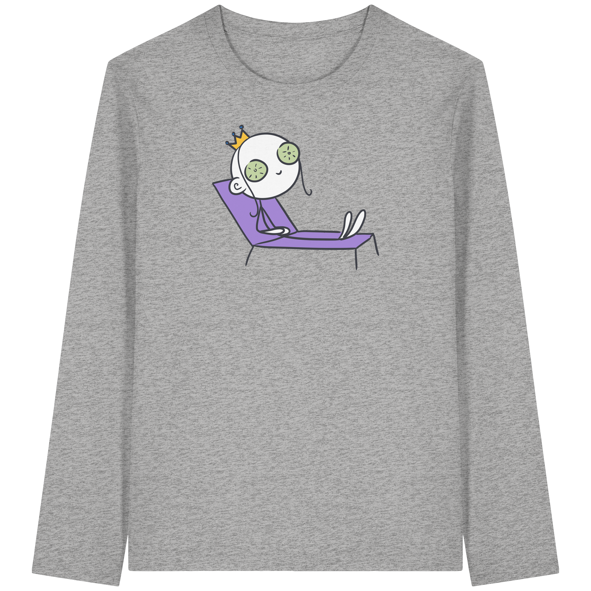 Seelenmännchen "Chill Out Edition" Frontprint - Organic Longsleeve T-Shirt