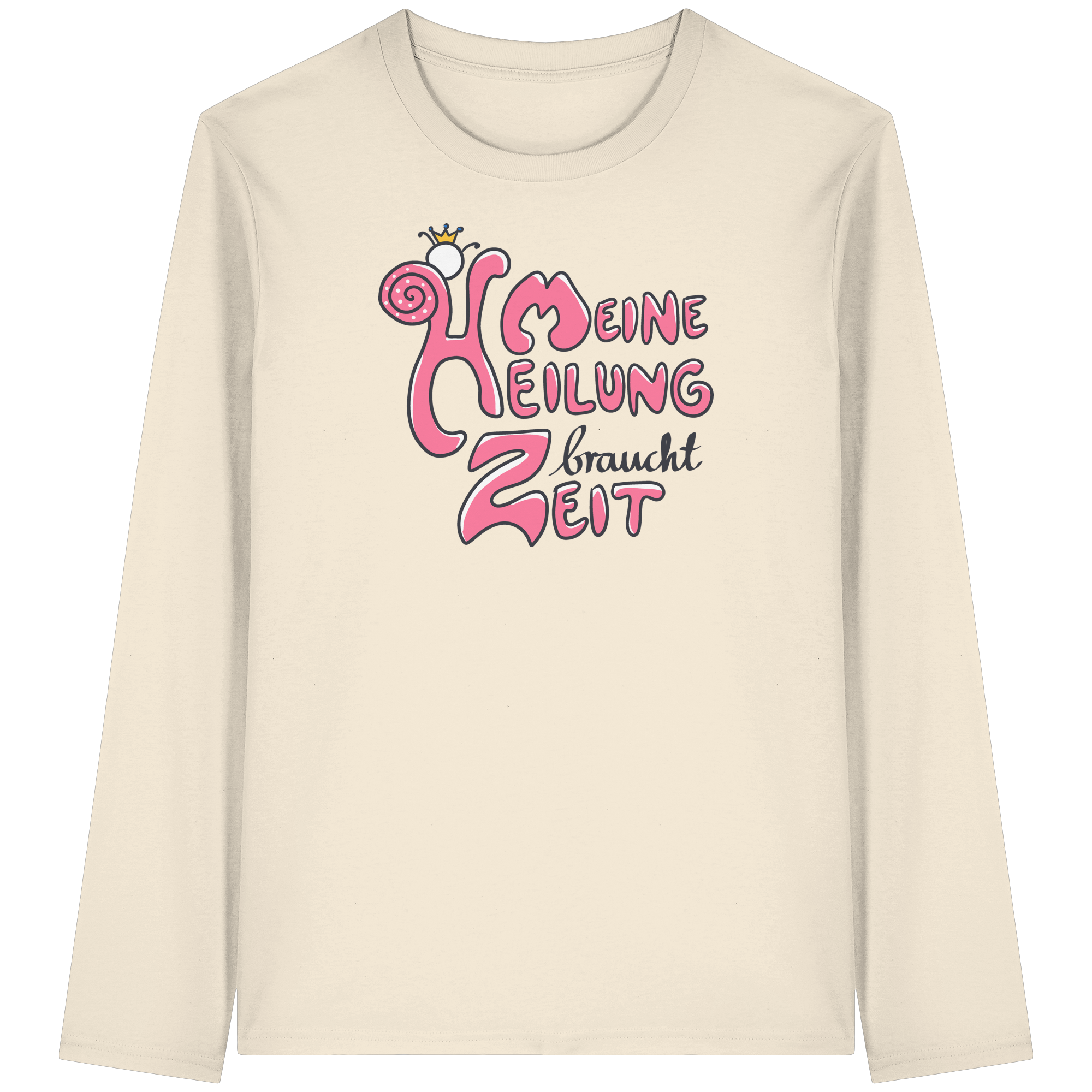 Meine Heilung braucht Zeit "Pinke Edition" - Organic Longsleeve T-Shirt