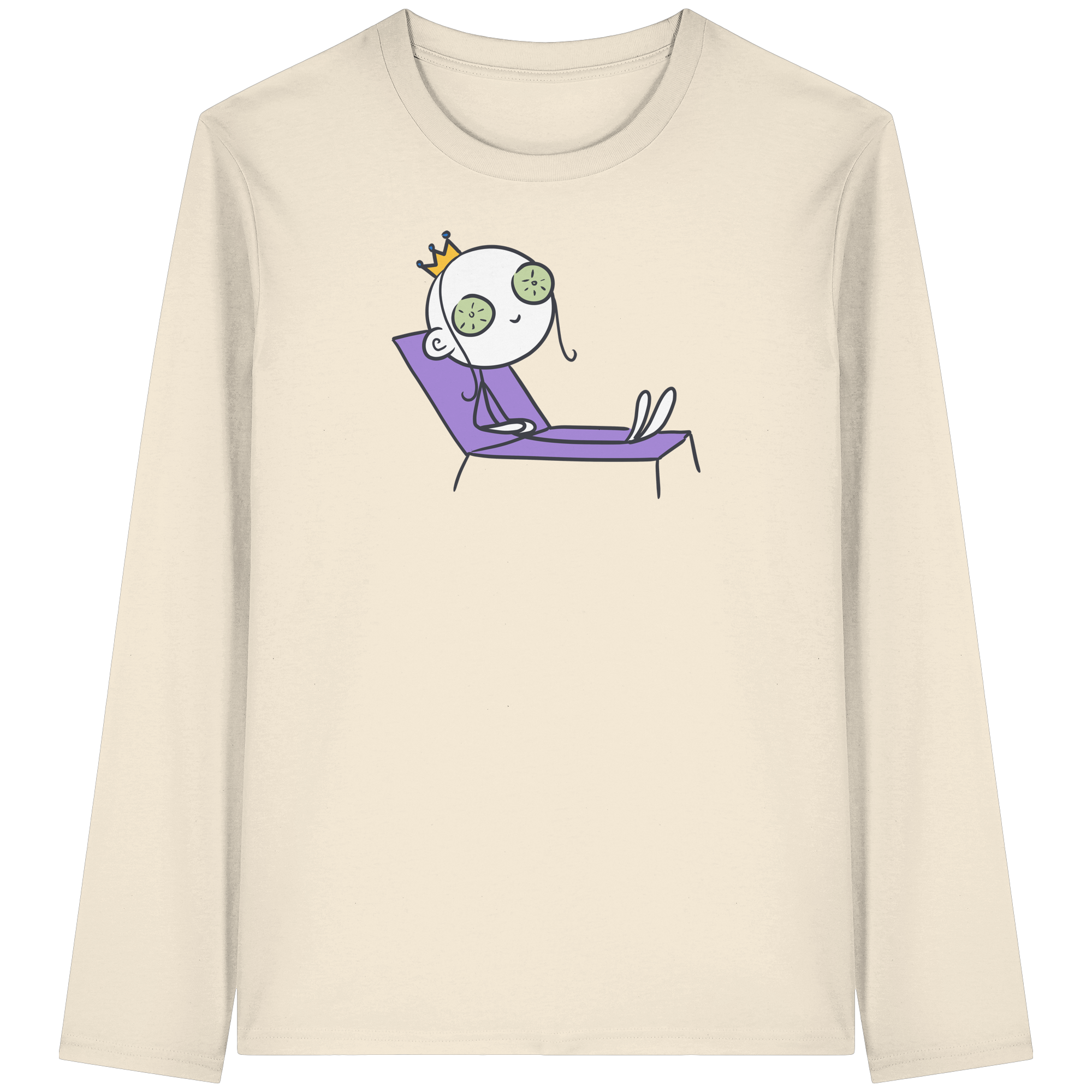 Seelenmännchen "Chill Out Edition" Frontprint - Organic Longsleeve T-Shirt