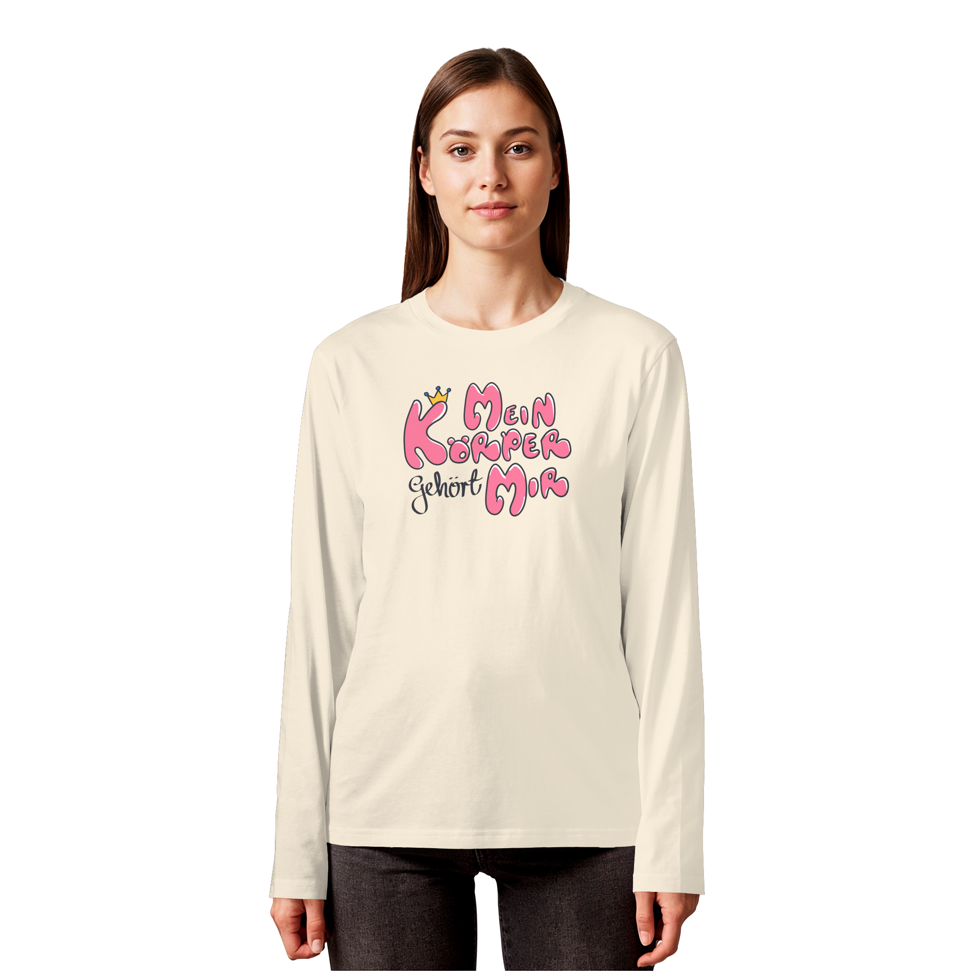 Mein Körper gehört mir "Pinke Edition" - Organic Longsleeve T-Shirt
