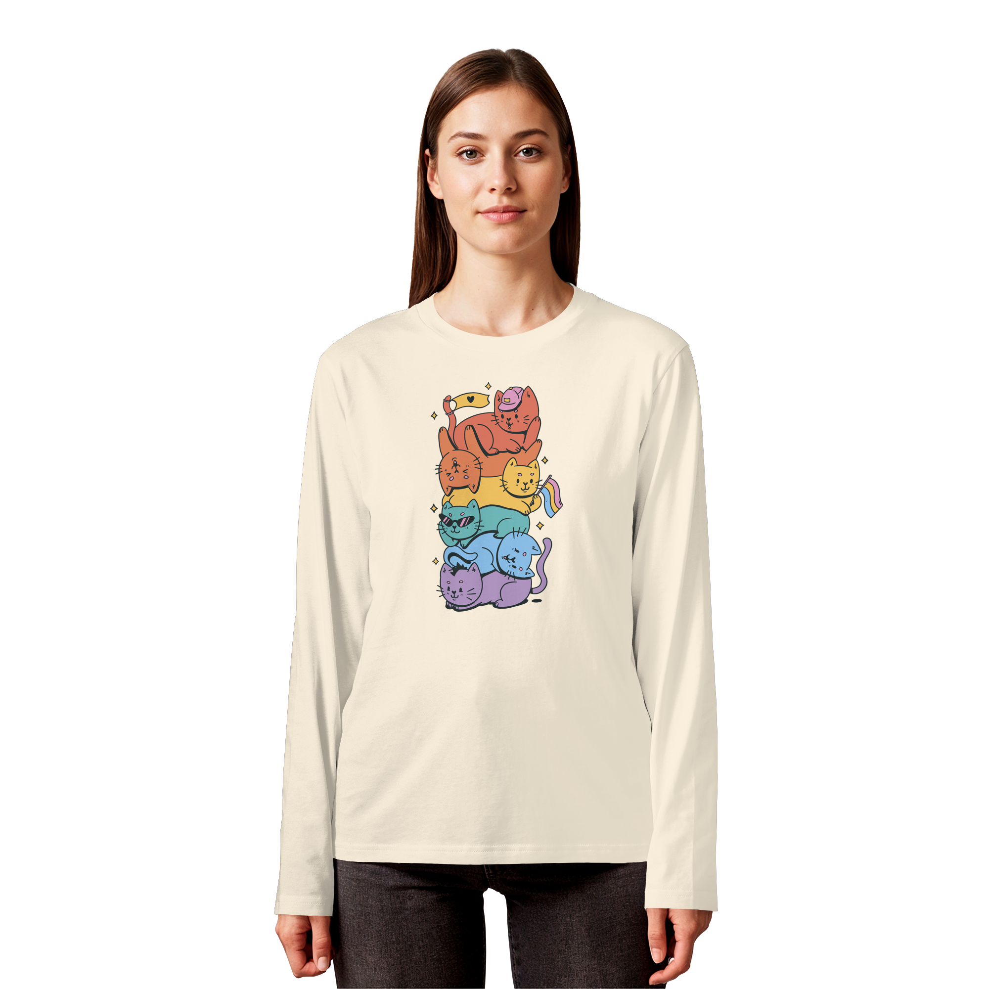 LGBTQ+ Katzen - Organic Longsleeve T-Shirt