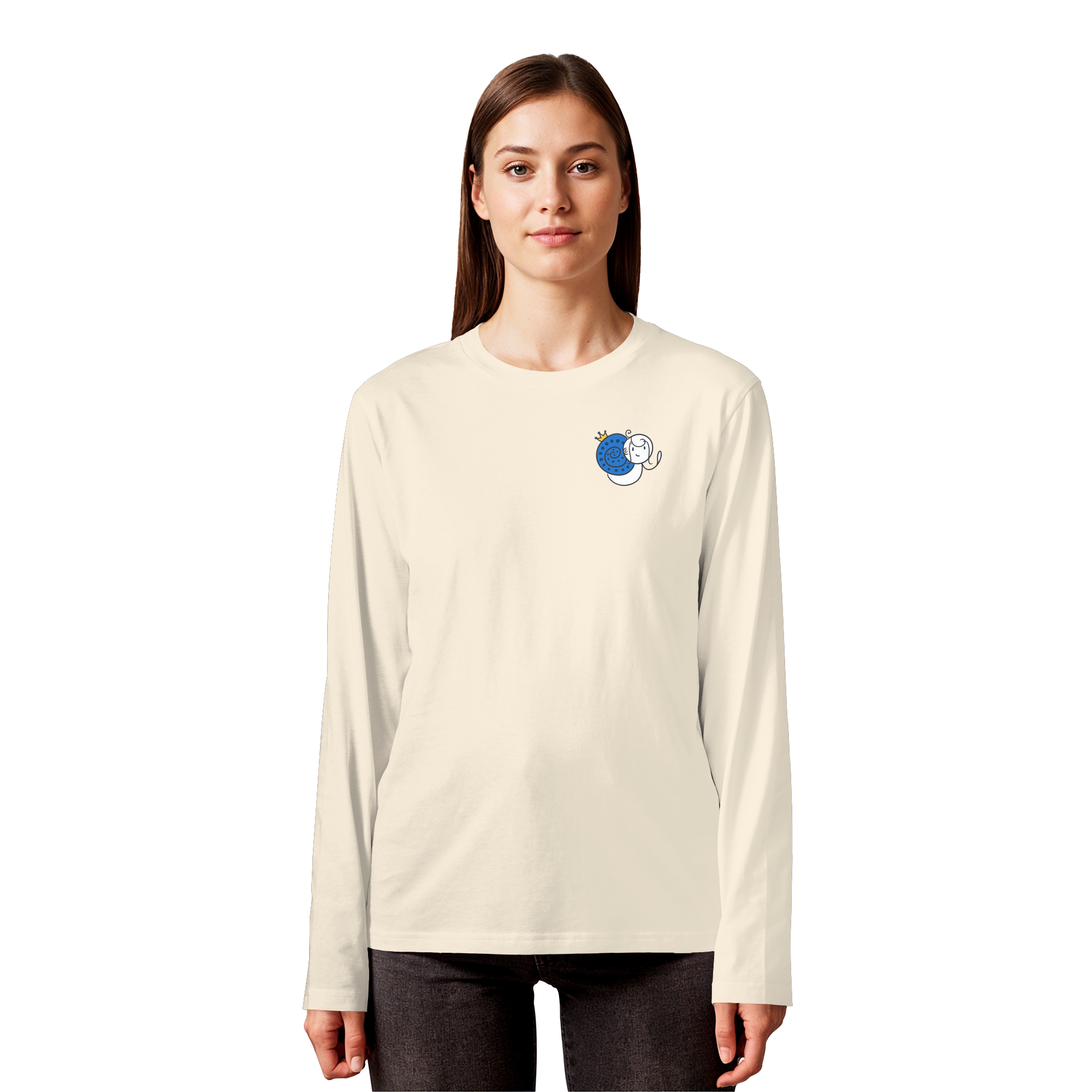 Meine Heilung braucht Zeit "Schwarze Edition" Backprint - Organic Longsleeve T-Shirt
