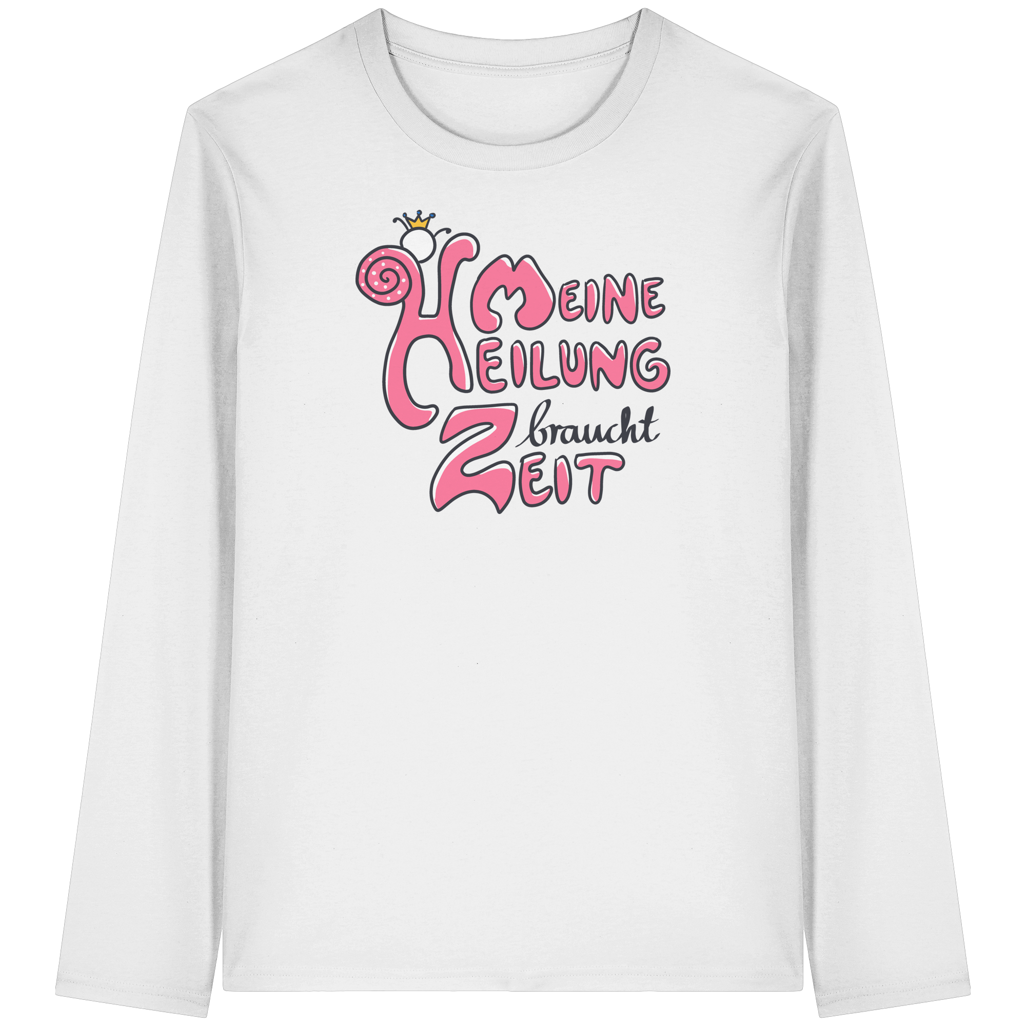 Meine Heilung braucht Zeit "Pinke Edition" - Organic Longsleeve T-Shirt