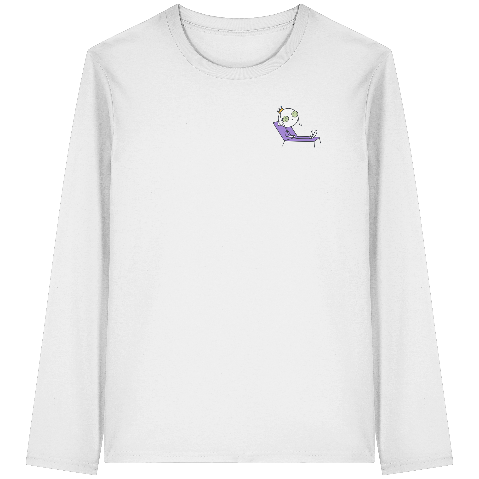 Seelenmännchen "Chill Out Edition" Brustprint - Organic Longsleeve T-Shirt